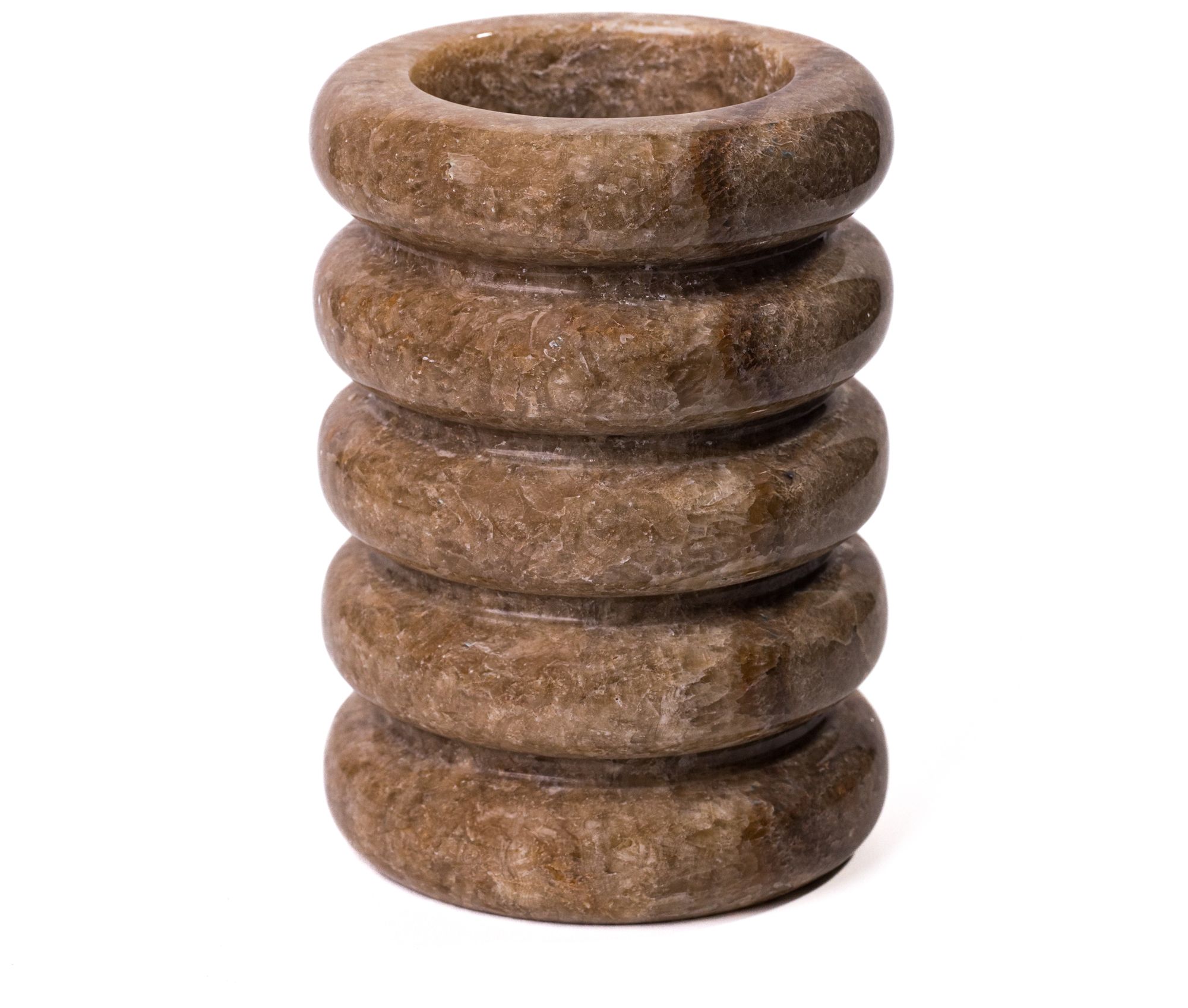 Image 2 Brown Marble Layered Vase more views