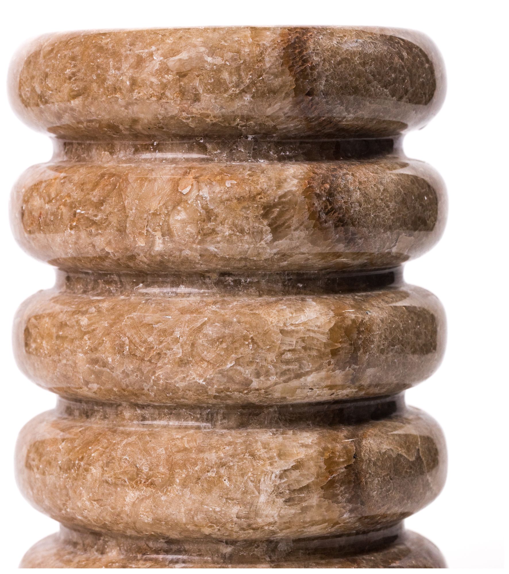 Image 4 Brown Marble Layered Vase more views