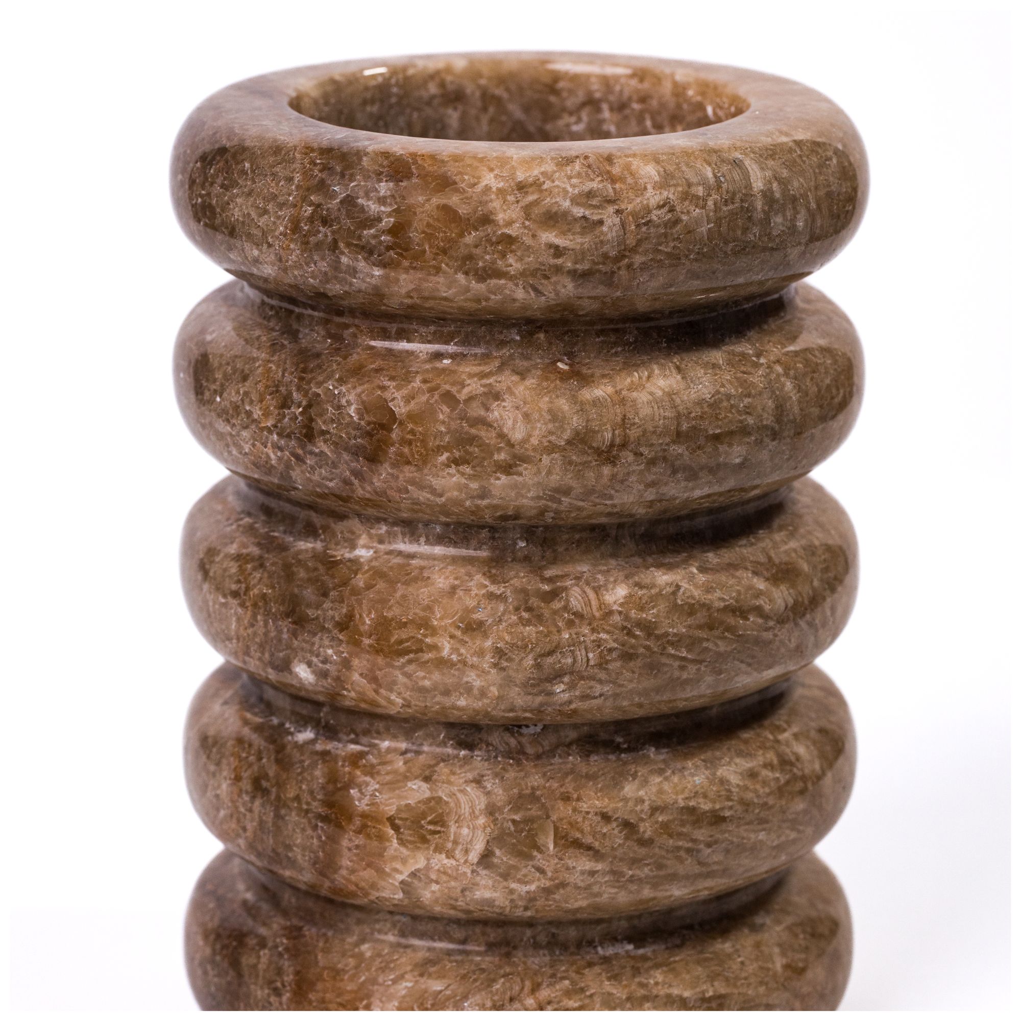 Image 5 Brown Marble Layered Vase more views