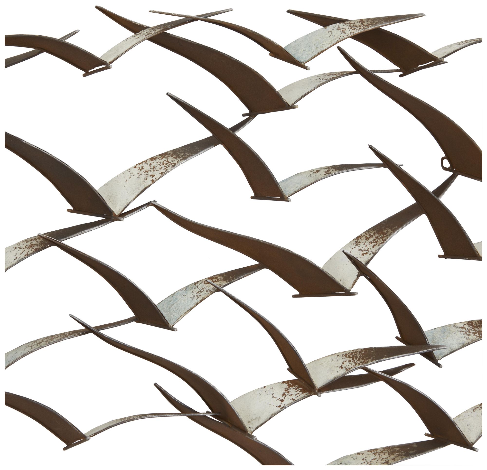 Image 3 Brown Metal Coastal Wall Decor, 45" x 3" x 24" more views