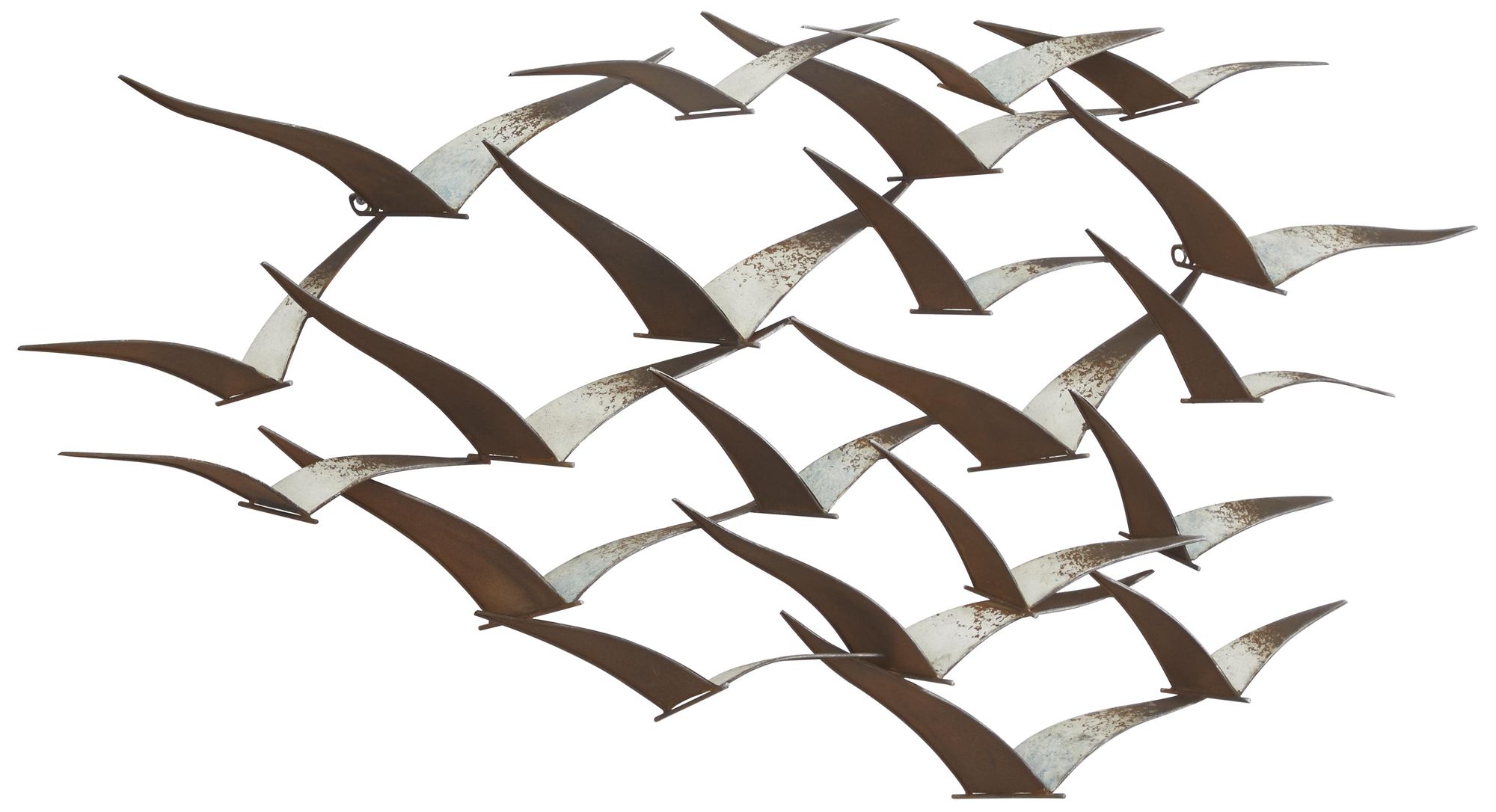 Image 5 Brown Metal Coastal Wall Decor, 45" x 3" x 24" more views