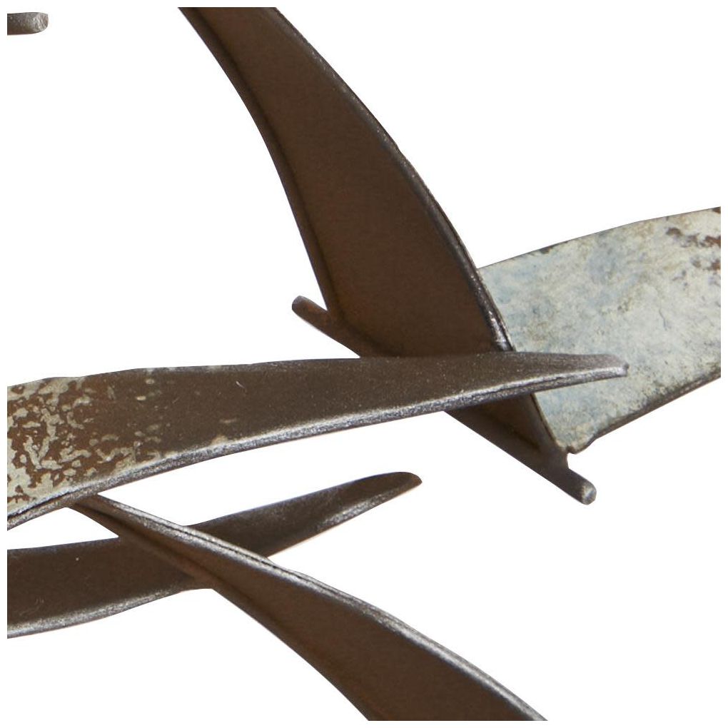 Image 7 Brown Metal Coastal Wall Decor, 45" x 3" x 24" more views