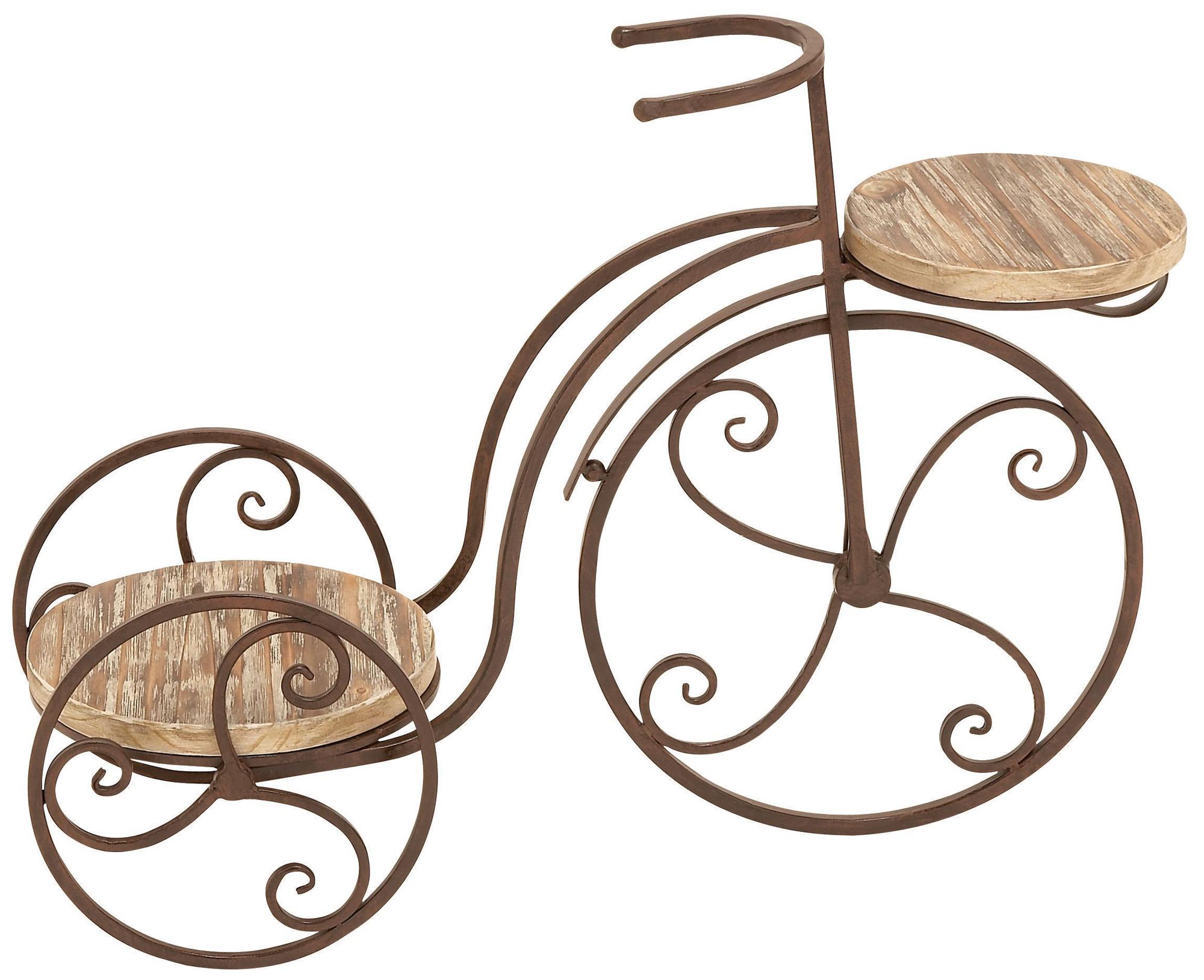 Image 2 Brown Metal Farmhouse Plantstand, 25" x 10" x 19"