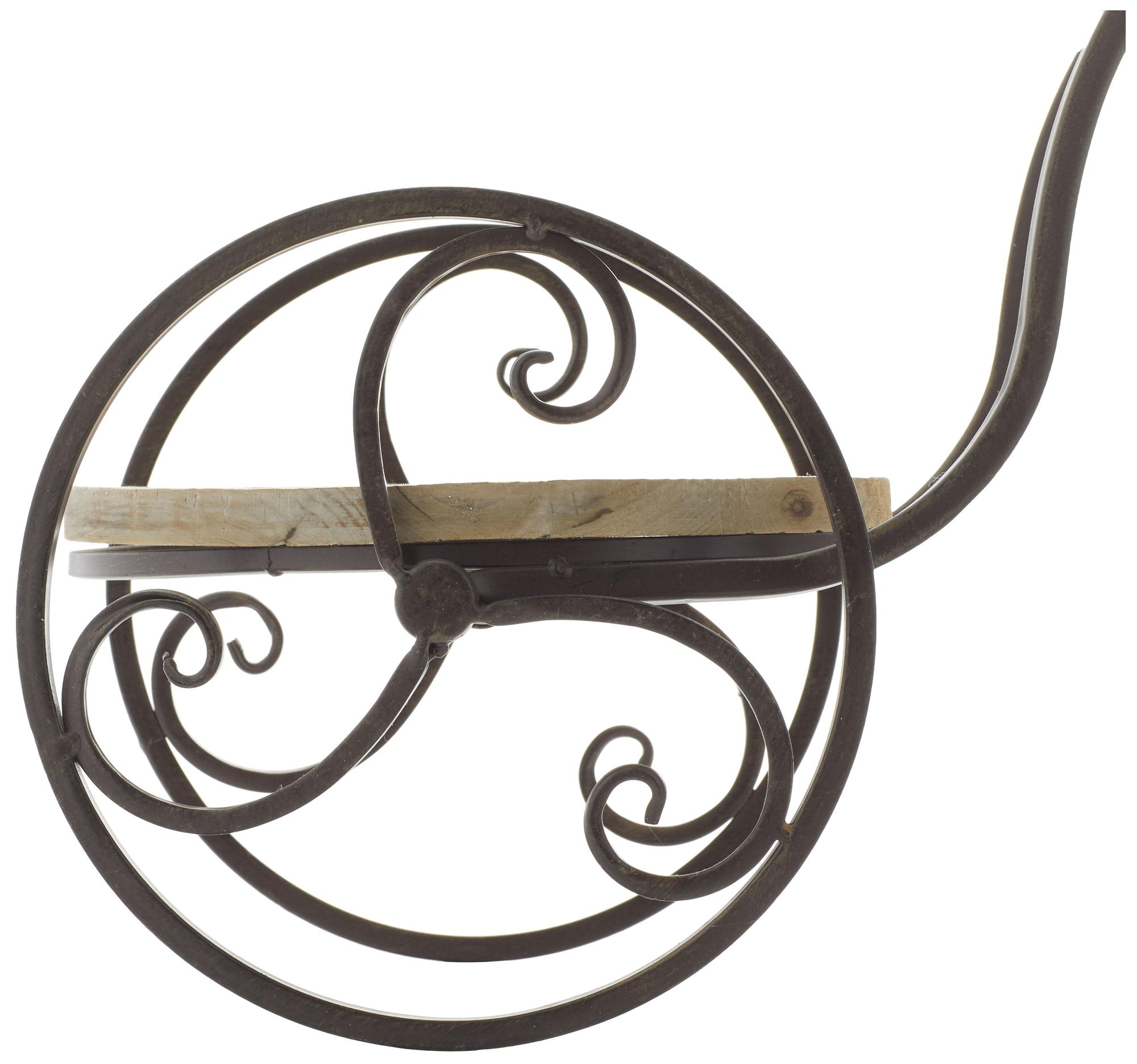 Image 4 Brown Metal Farmhouse Plantstand, 25" x 10" x 19" more views