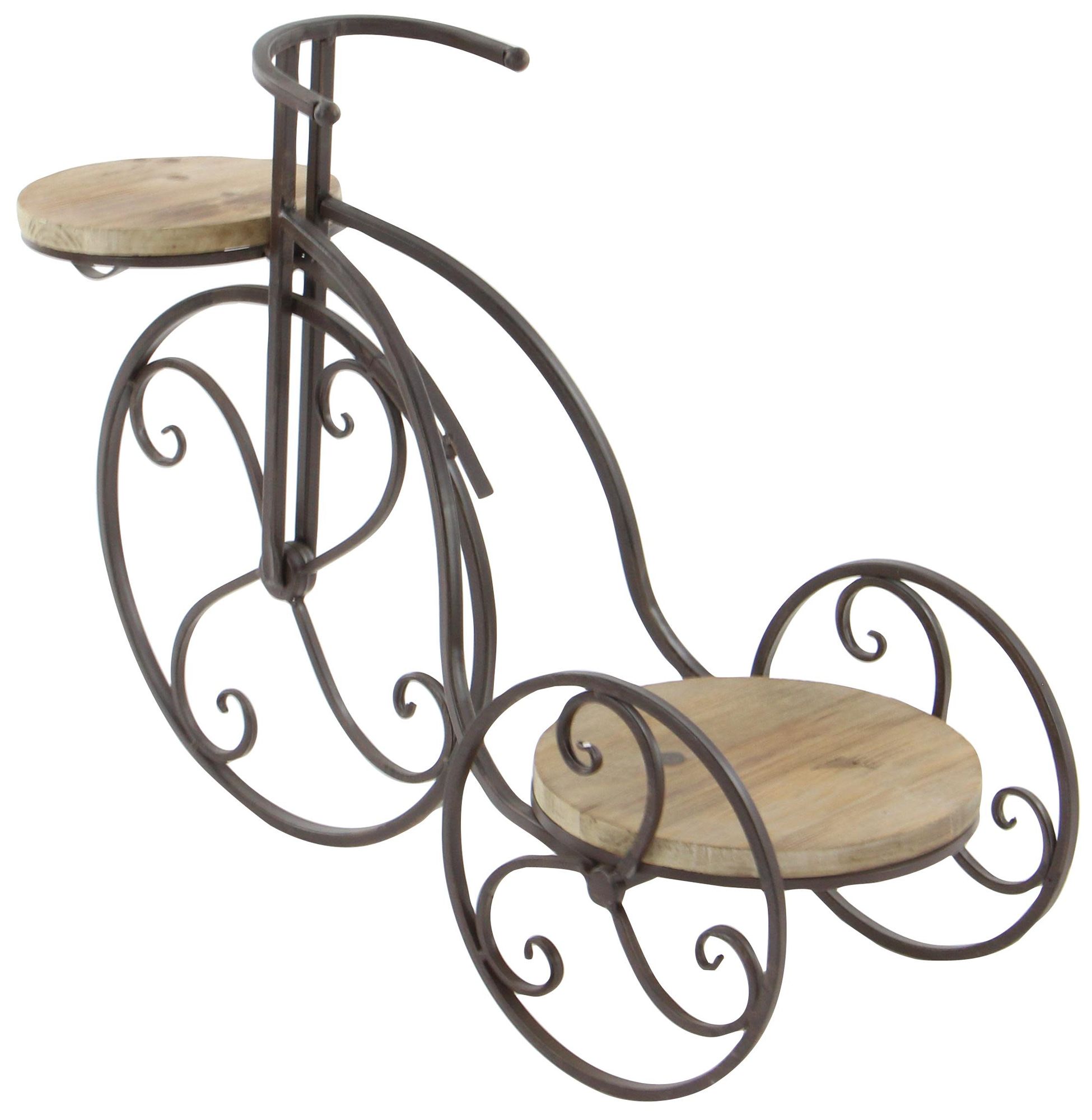 Image 5 Brown Metal Farmhouse Plantstand, 25" x 10" x 19" more views