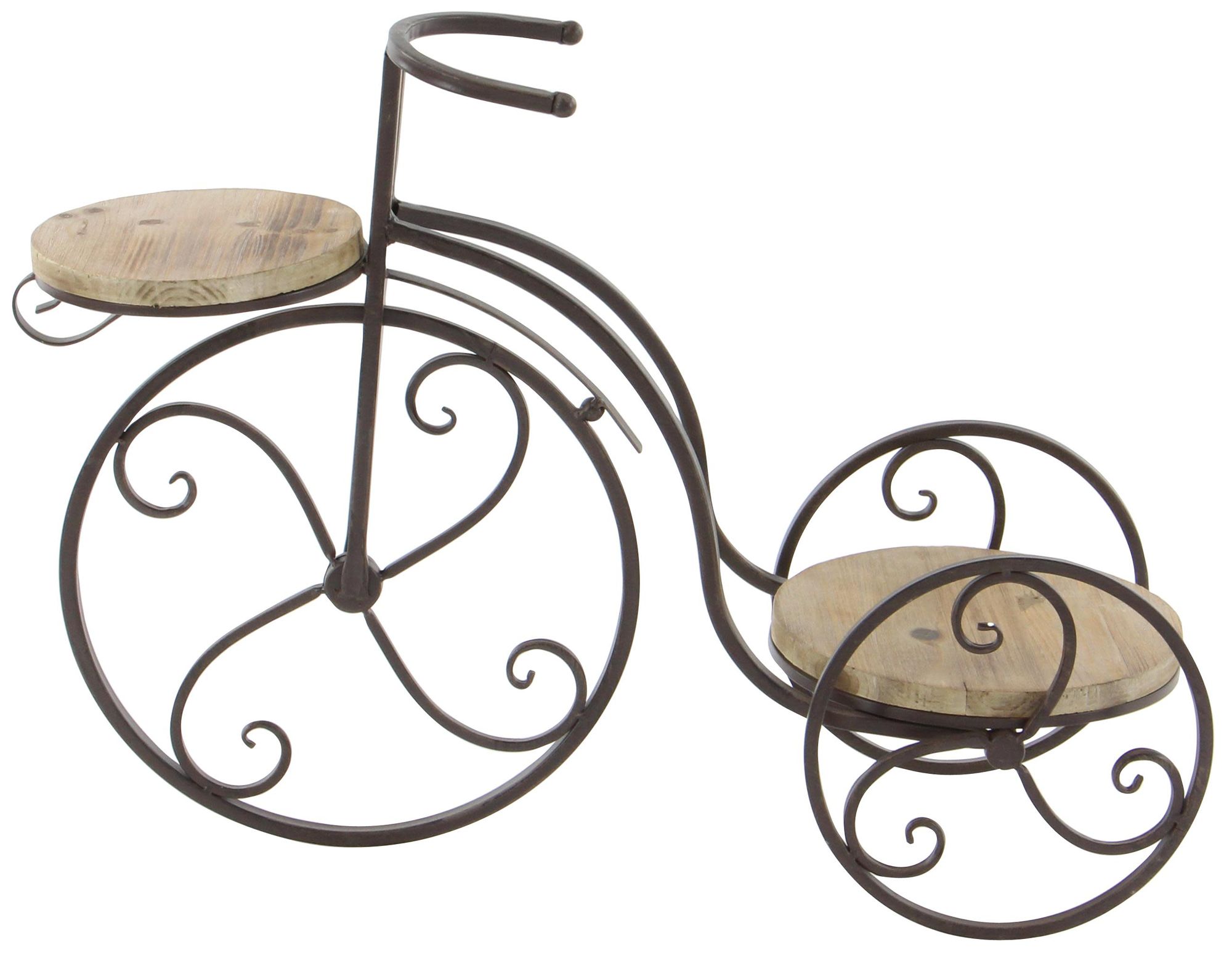 Image 6 Brown Metal Farmhouse Plantstand, 25" x 10" x 19" more views