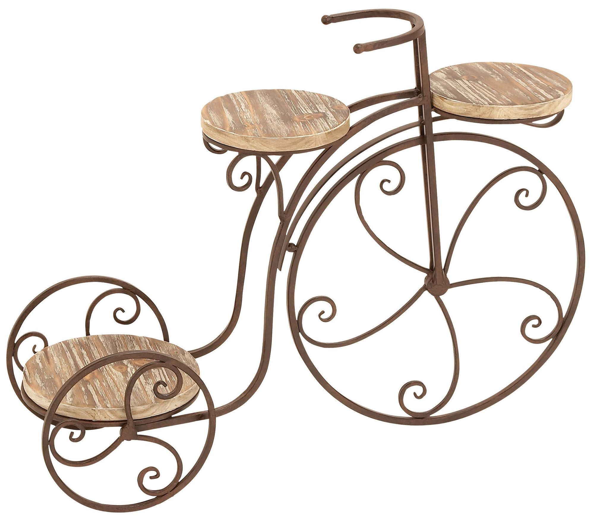 Image 2 Brown Metal Farmhouse Plantstand, 31" x 10" x 23"