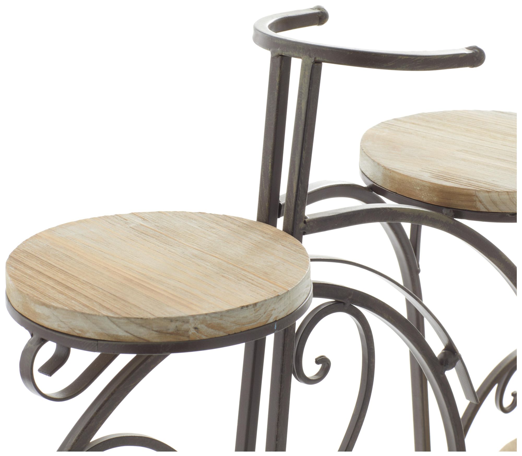 Image 4 Brown Metal Farmhouse Plantstand, 31" x 10" x 23" more views