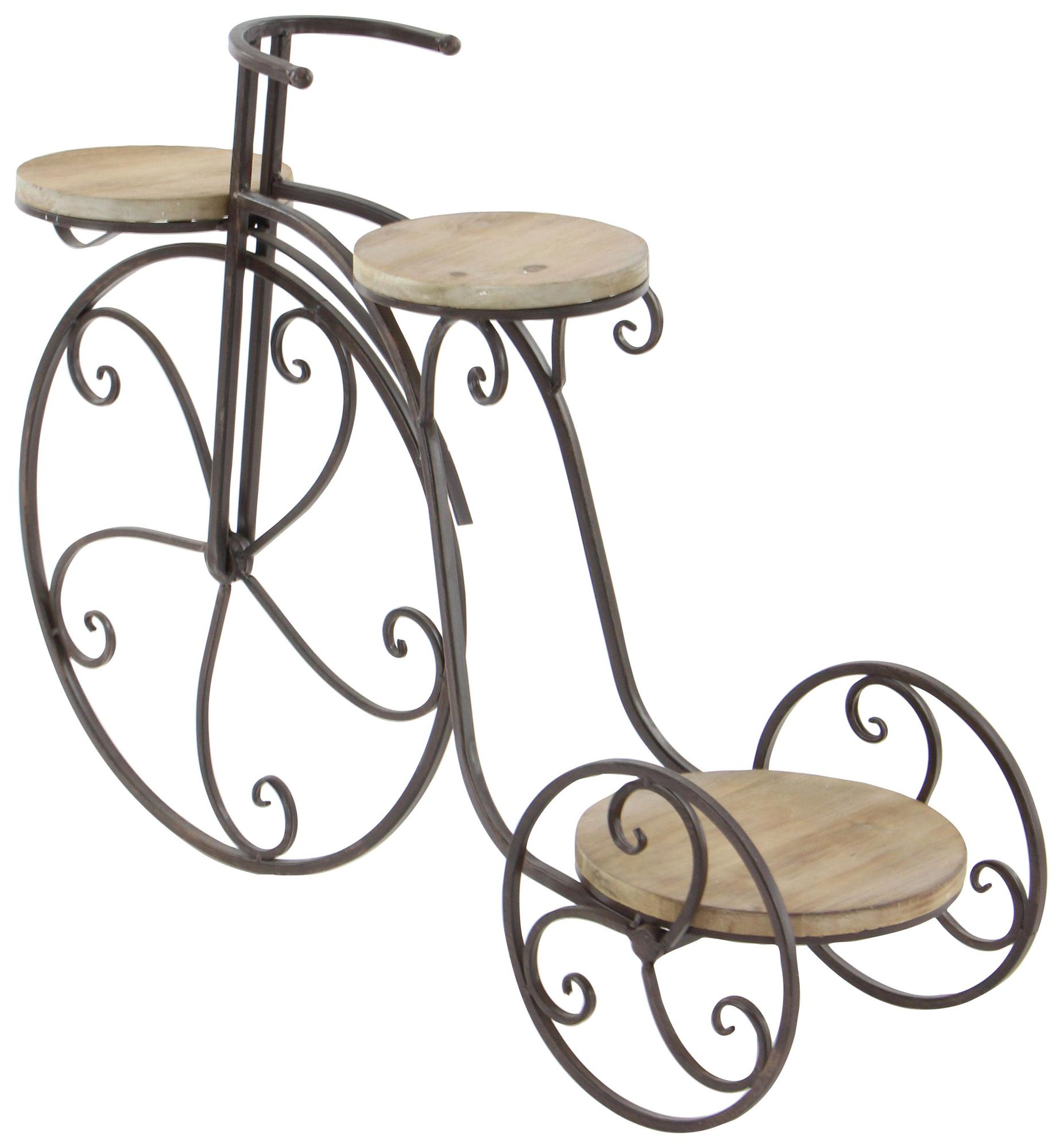 Image 5 Brown Metal Farmhouse Plantstand, 31" x 10" x 23" more views