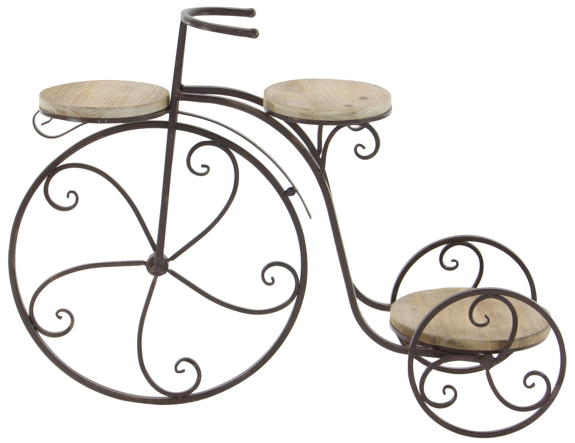 Image 6 Brown Metal Farmhouse Plantstand, 31" x 10" x 23" more views