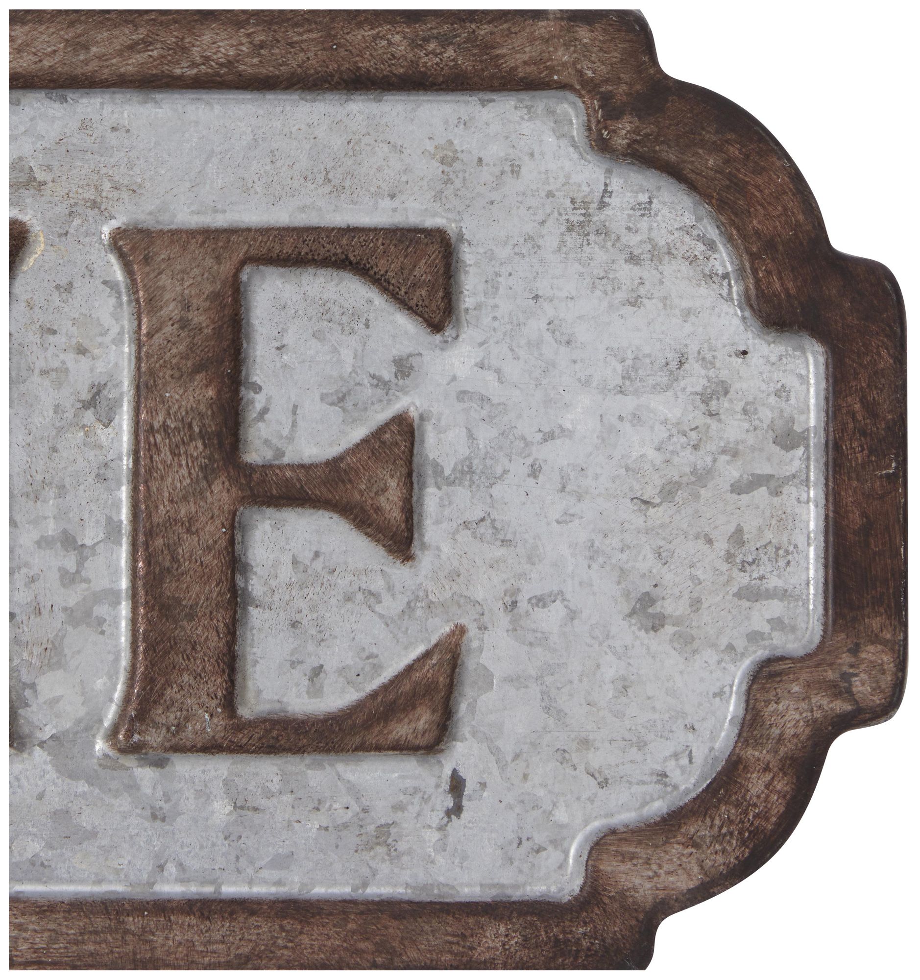 Image 2 Brown Metal Farmhouse Wall Decor, 37" x 1" x 7" more views