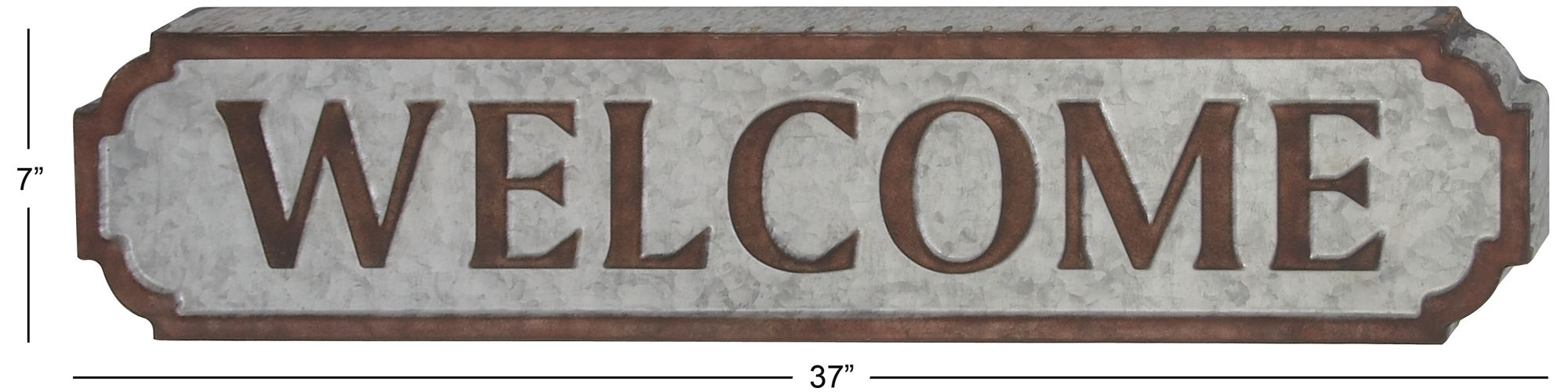 Image 6 Brown Metal Farmhouse Wall Decor, 37" x 1" x 7" more views
