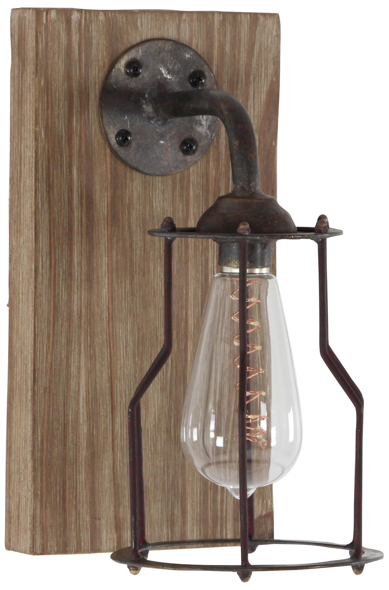 Image 5 Brown Metal Geometric Battery Operated  Accent Lamp, 6" x 8" x 11 more views