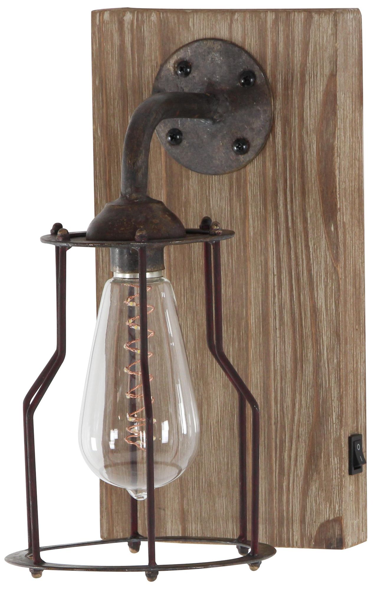 Image 6 Brown Metal Geometric Battery Operated  Accent Lamp, 6" x 8" x 11 more views