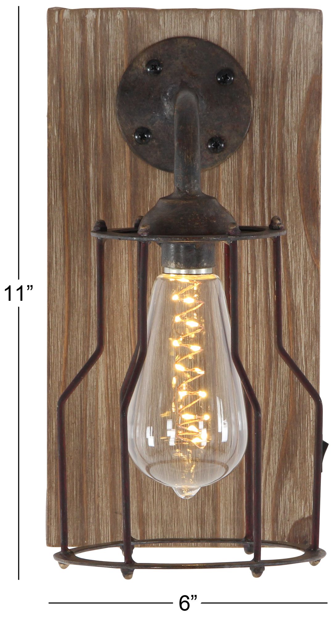 Image 7 Brown Metal Geometric Battery Operated  Accent Lamp, 6" x 8" x 11 more views