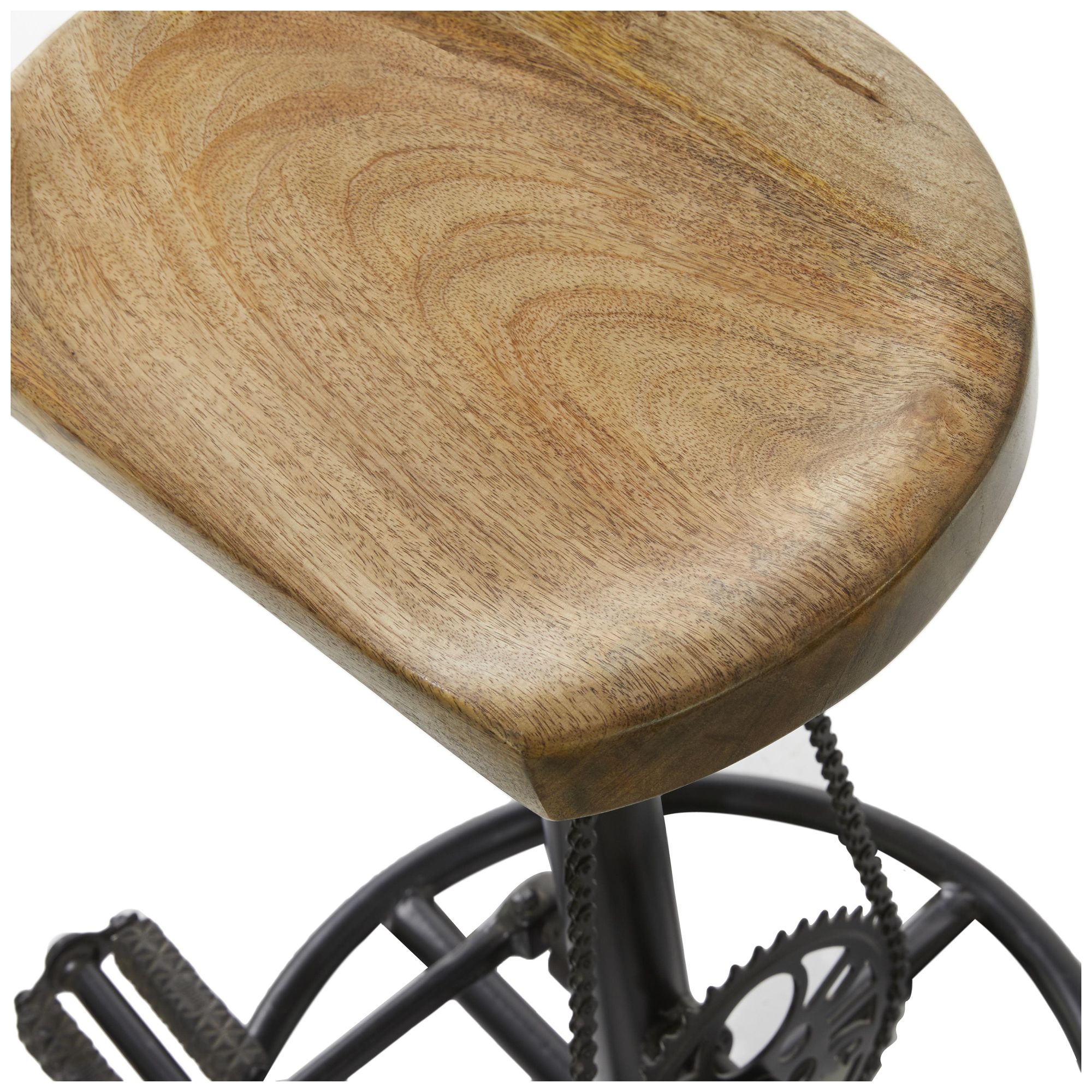 Image 2 Brown Metal Industrial Counter Stool, 17" x 17" x 25" more views