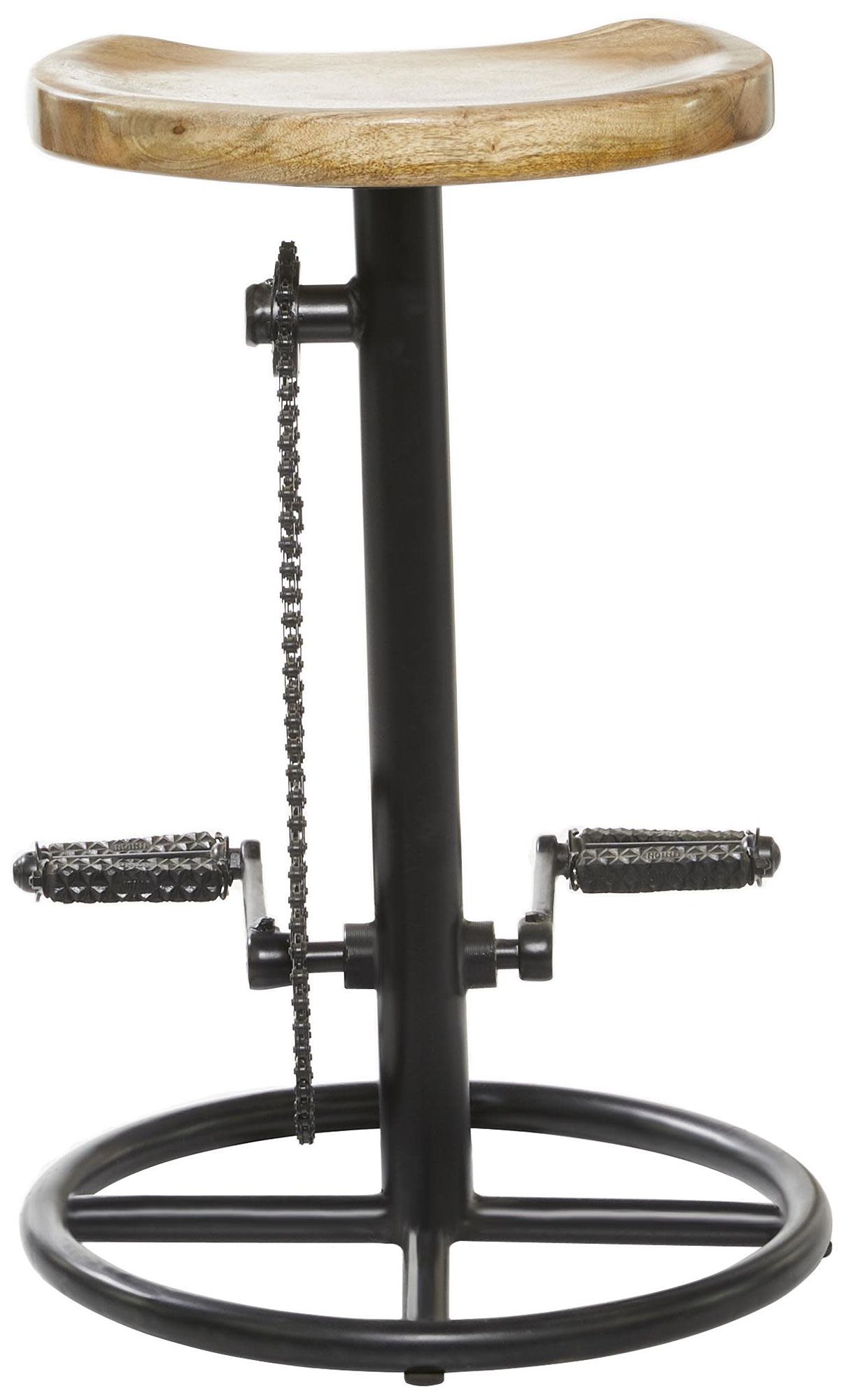 Image 5 Brown Metal Industrial Counter Stool, 17" x 17" x 25" more views