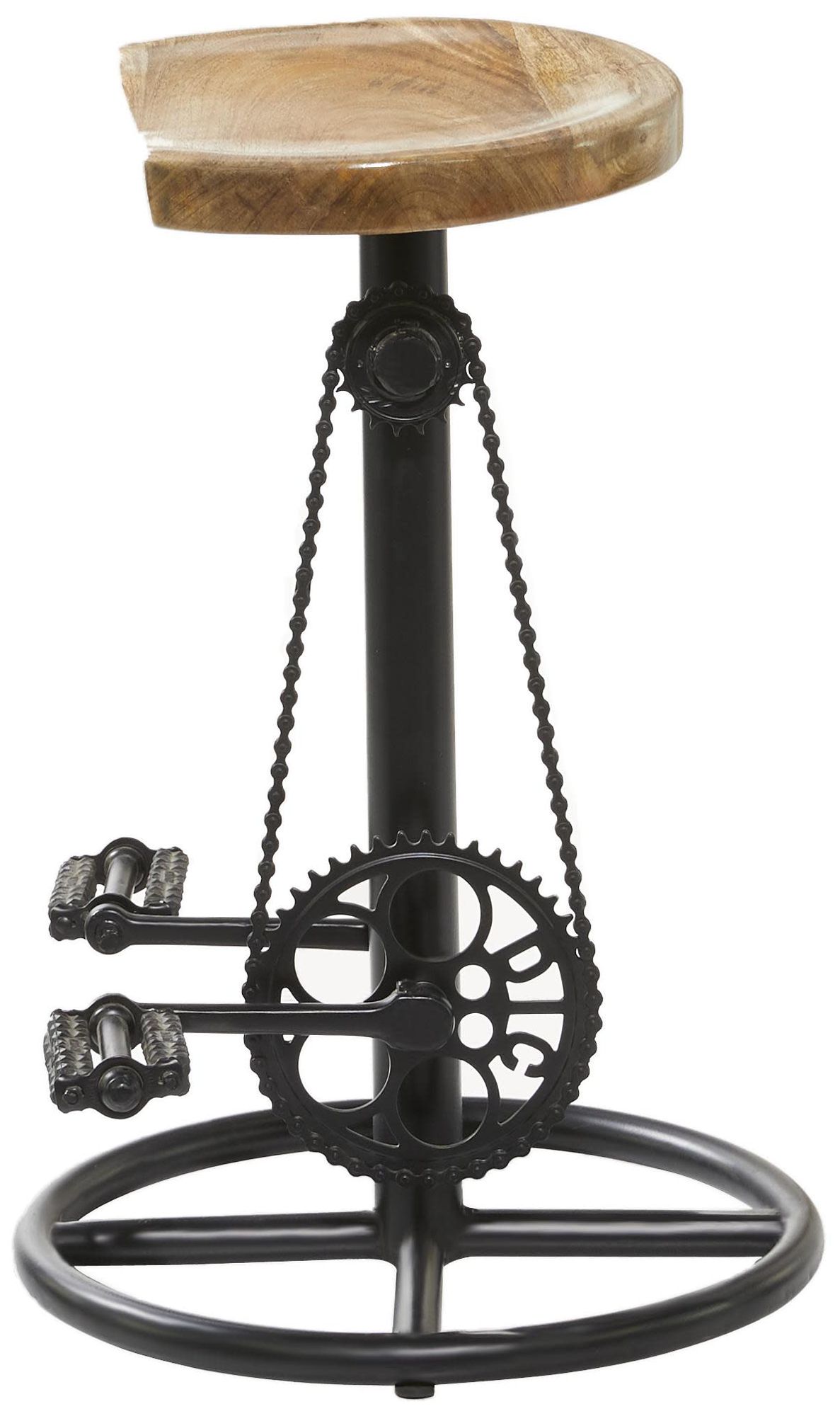 Image 6 Brown Metal Industrial Counter Stool, 17" x 17" x 25" more views