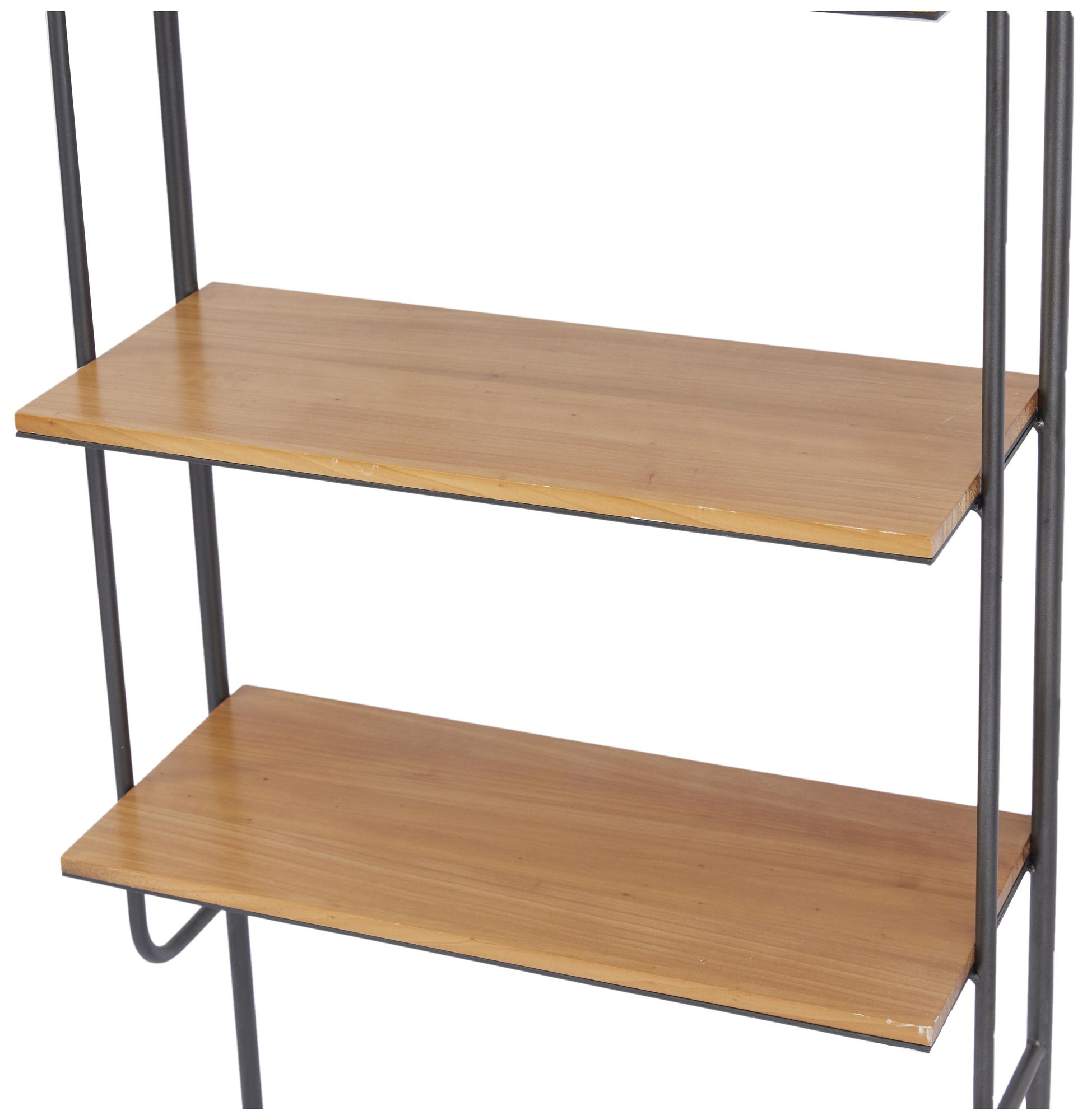 Image 2 Brown Metal Industrial Wall Shelf, 23" x 12" x 71" more views