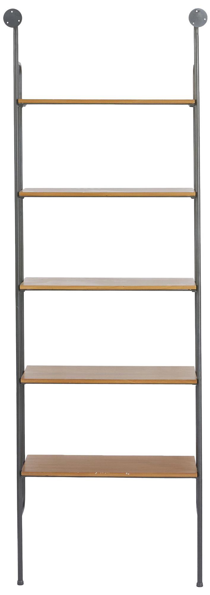Image 5 Brown Metal Industrial Wall Shelf, 23" x 12" x 71" more views