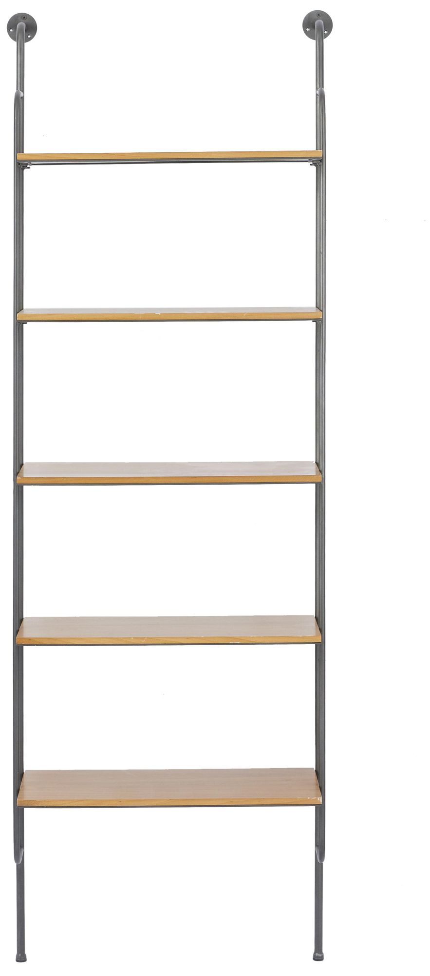 Image 6 Brown Metal Industrial Wall Shelf, 23" x 12" x 71" more views