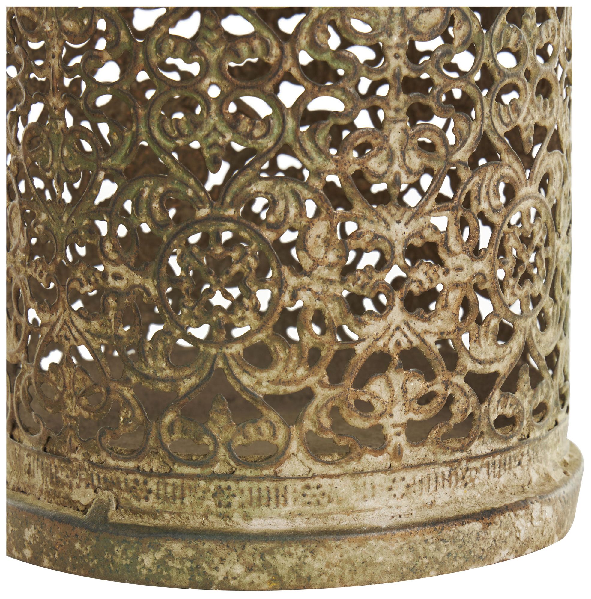 Image 4 Brown Metal Rustic Candle Lantern, S/2 14", 10"H more views