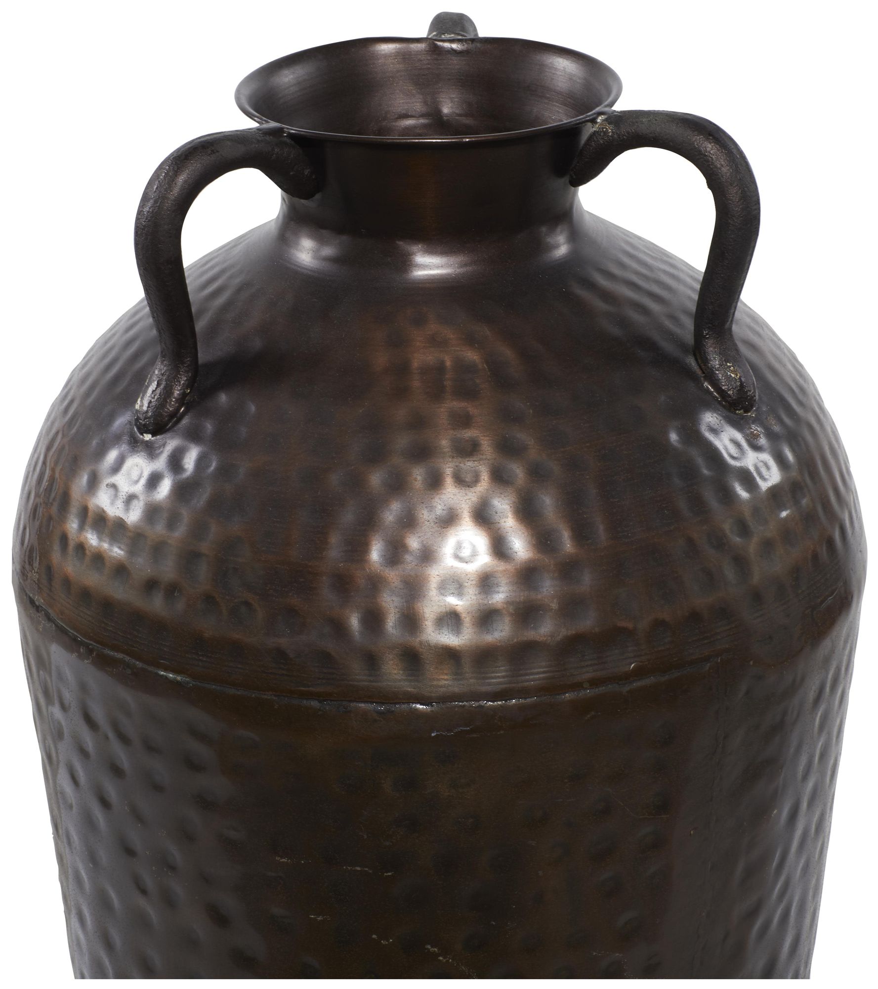 Image 3 Brown Metal Rustic Vase, 12" x 12" x 32" more views