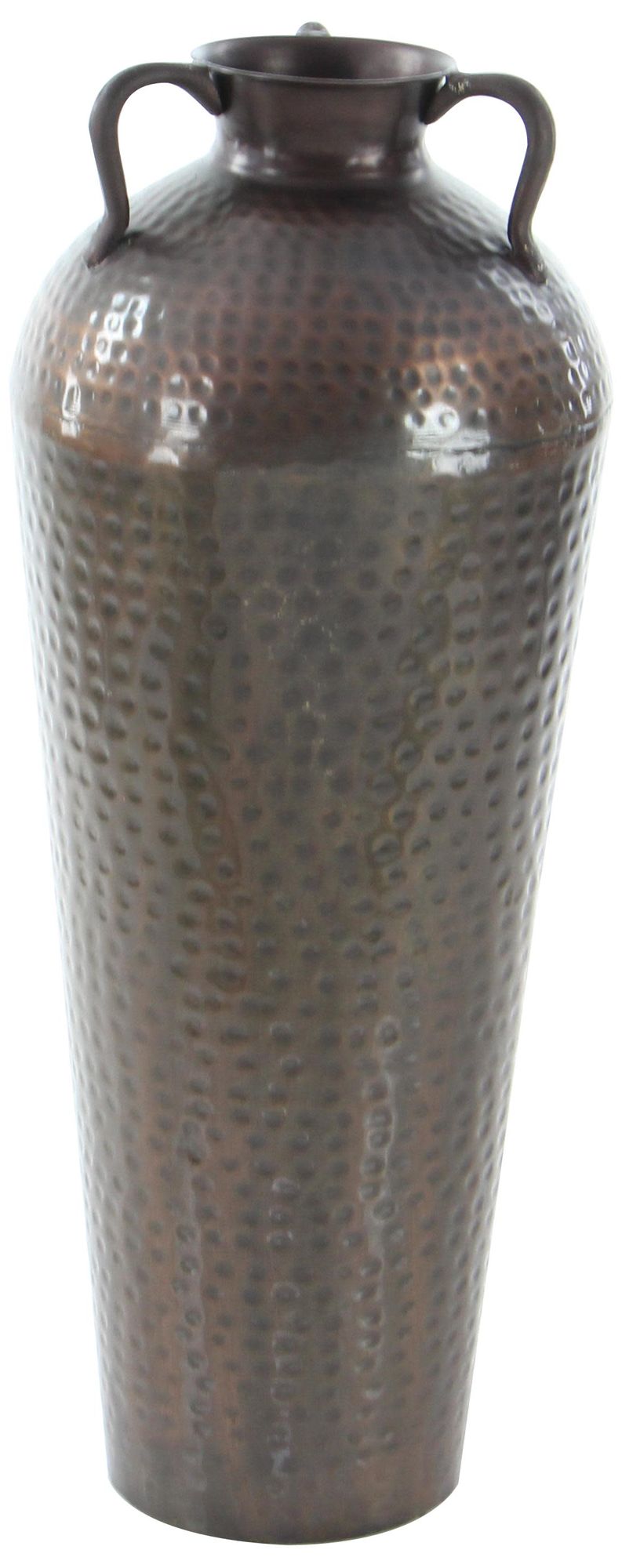Image 5 Brown Metal Rustic Vase, 12" x 12" x 32" more views