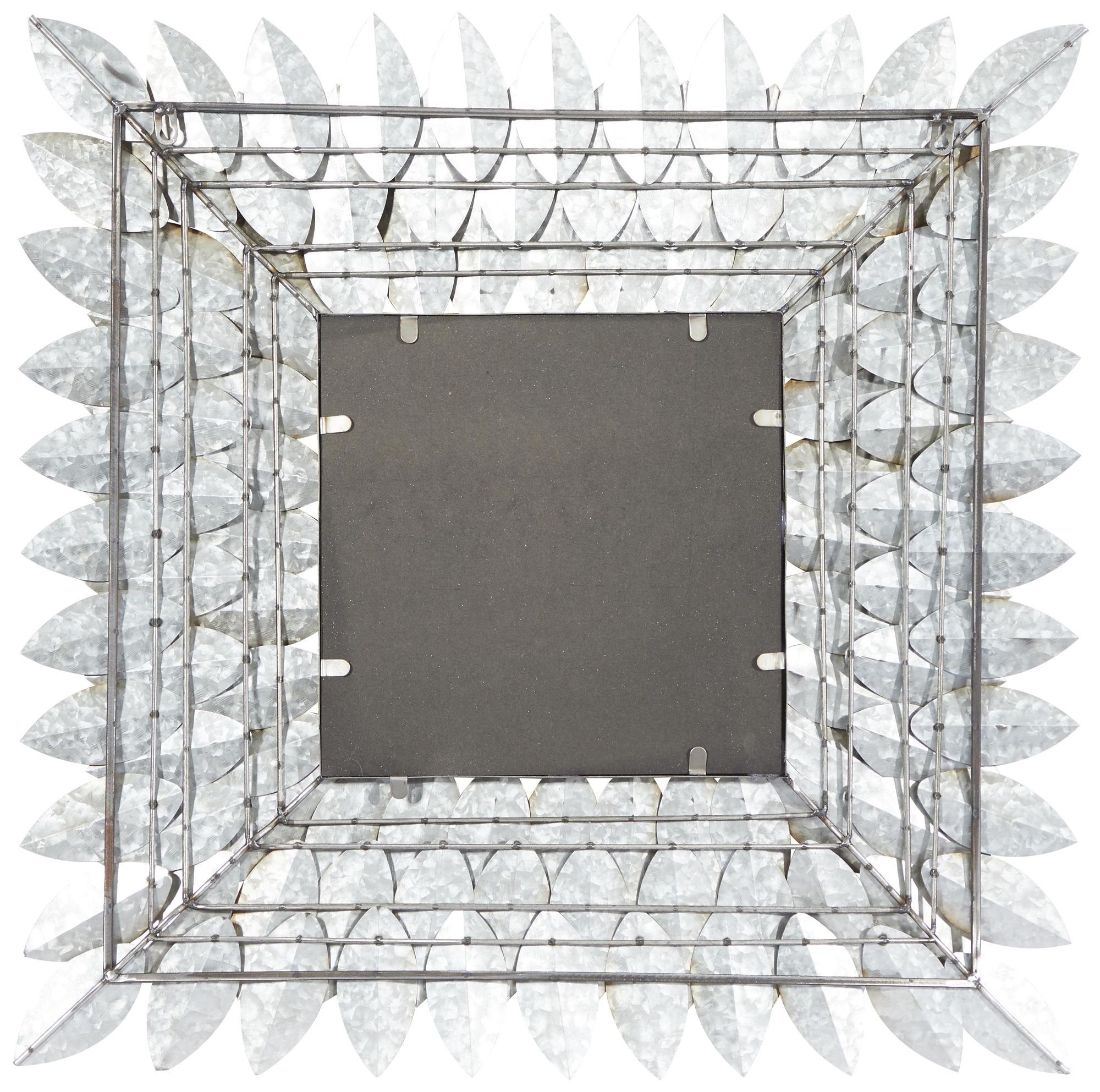 Image 4 Brown Metal Rustic Wall Mirror, 30" x 1" x 30" more views