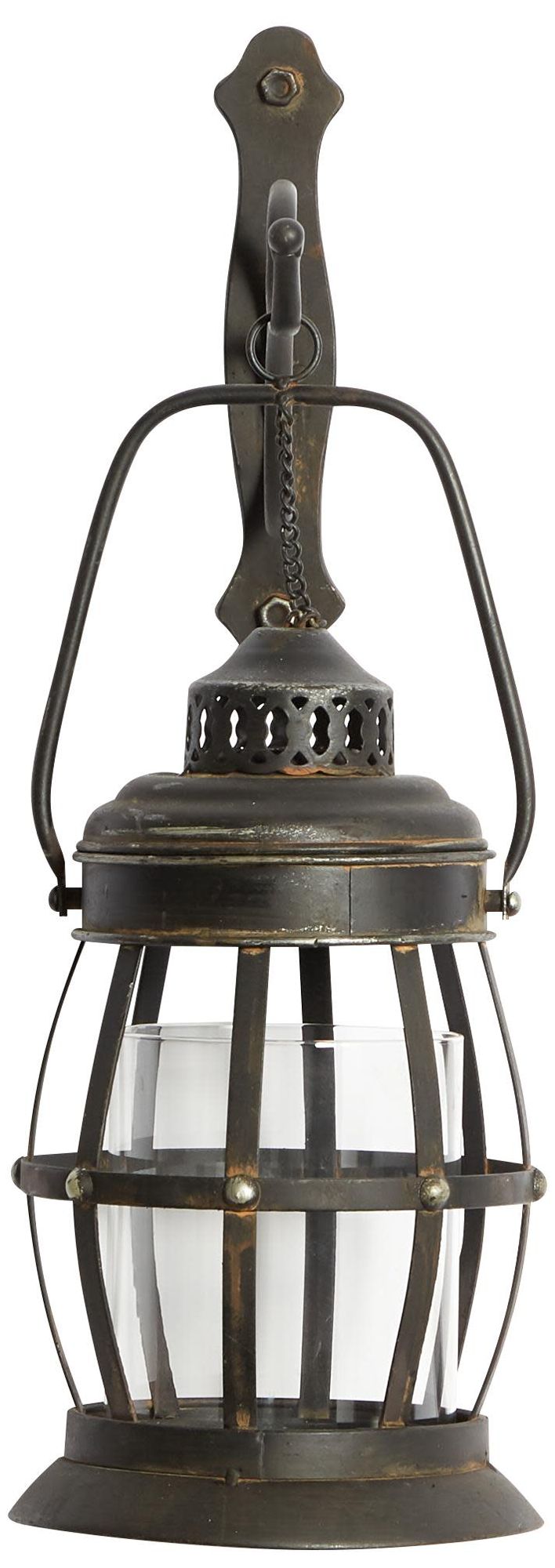 Image 6 Brown Metal Rustic Wall Sconce, 7" x 10" x 19" more views