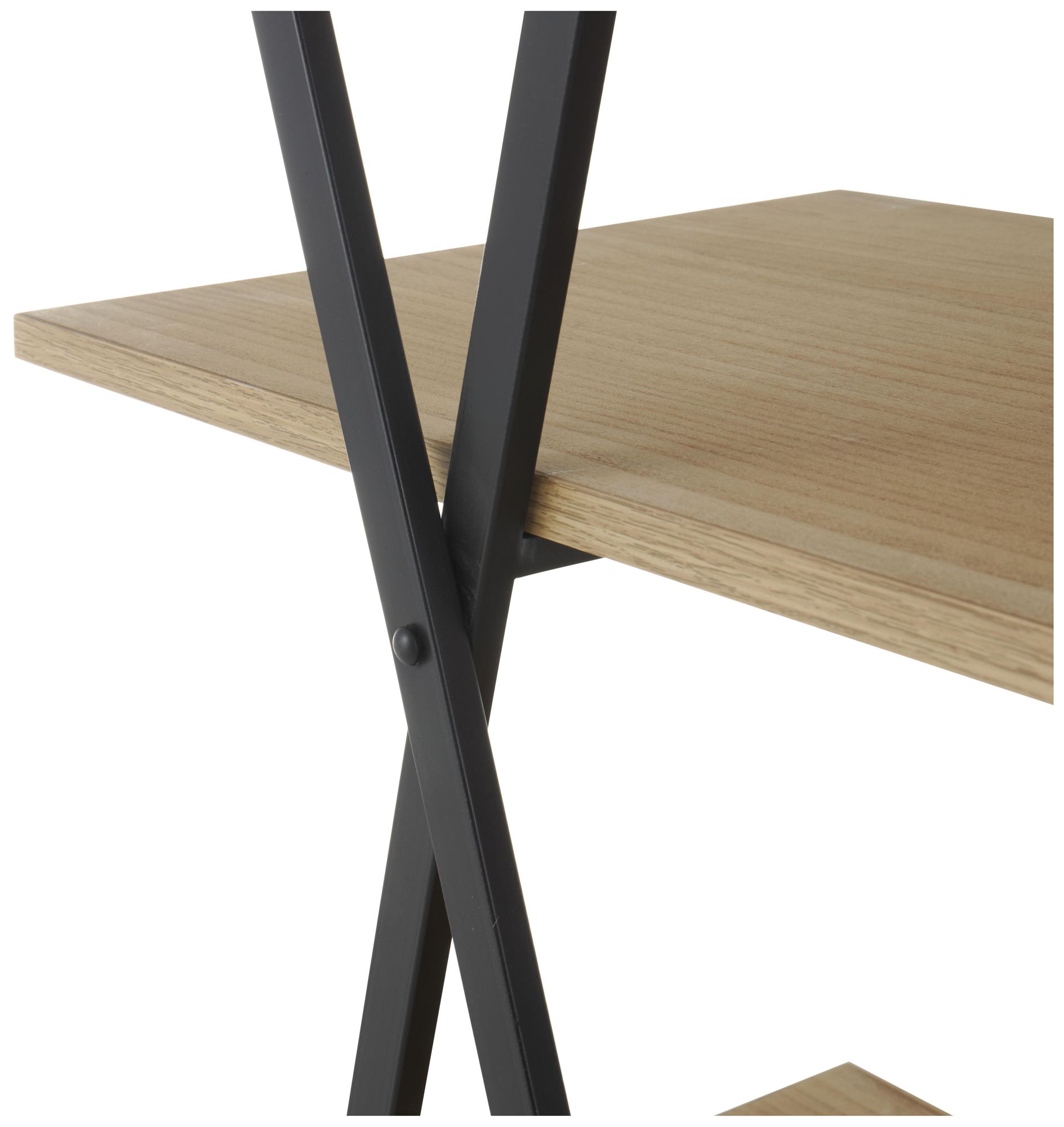 Image 3 Brown Metal Traditional Shelving Unit, 47" x 16" x 32" more views