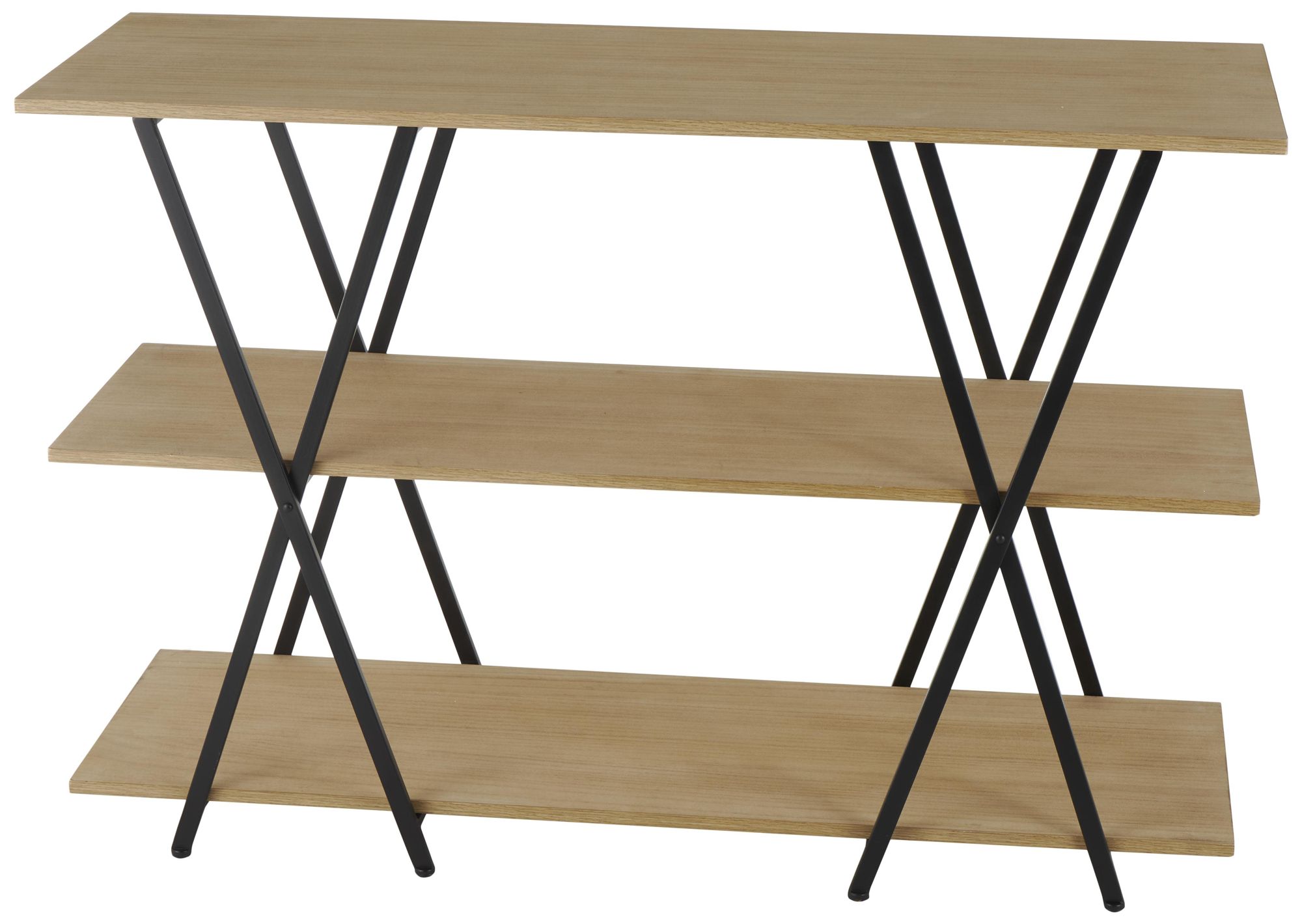 Image 5 Brown Metal Traditional Shelving Unit, 47" x 16" x 32" more views