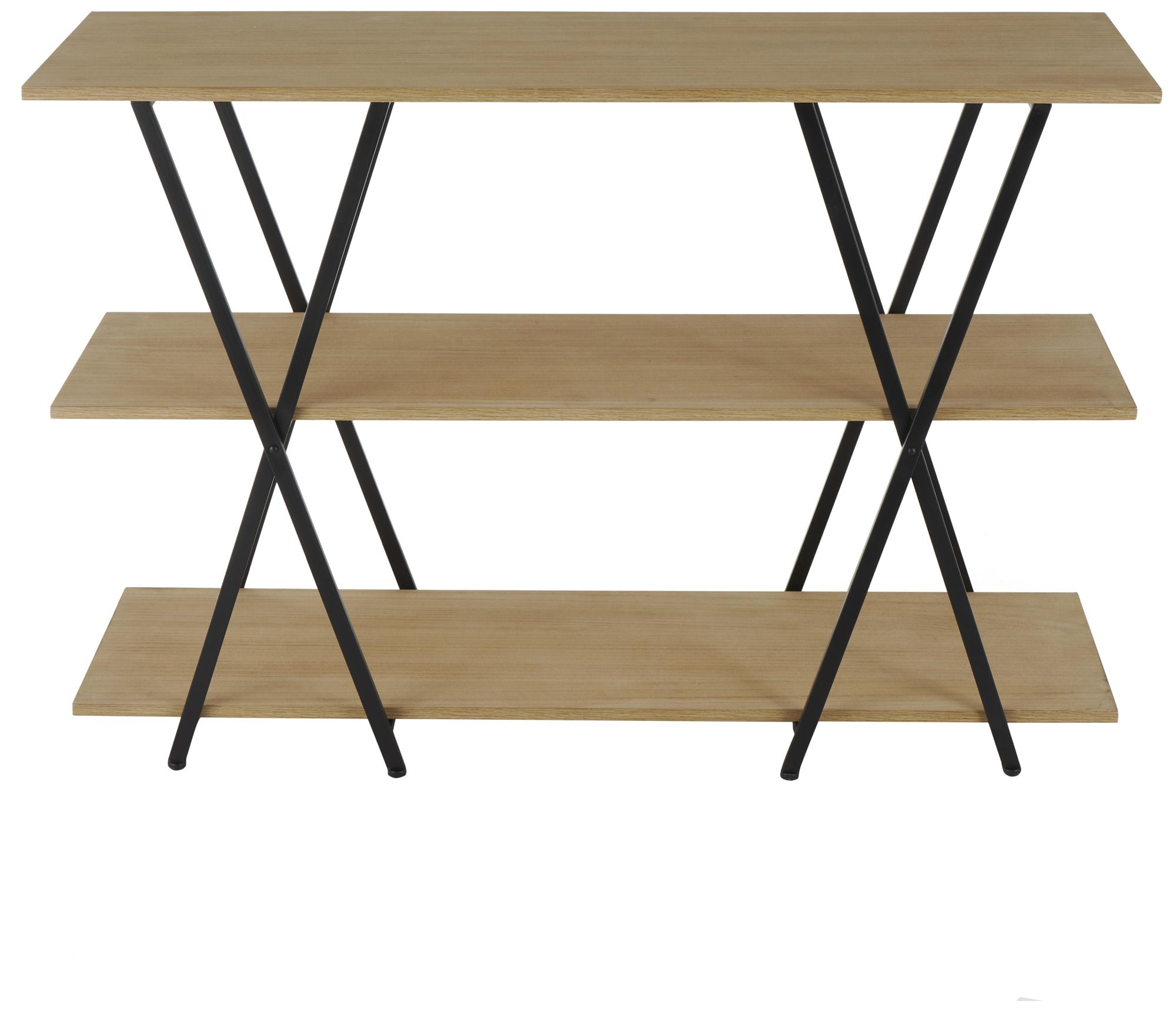 Image 6 Brown Metal Traditional Shelving Unit, 47" x 16" x 32" more views