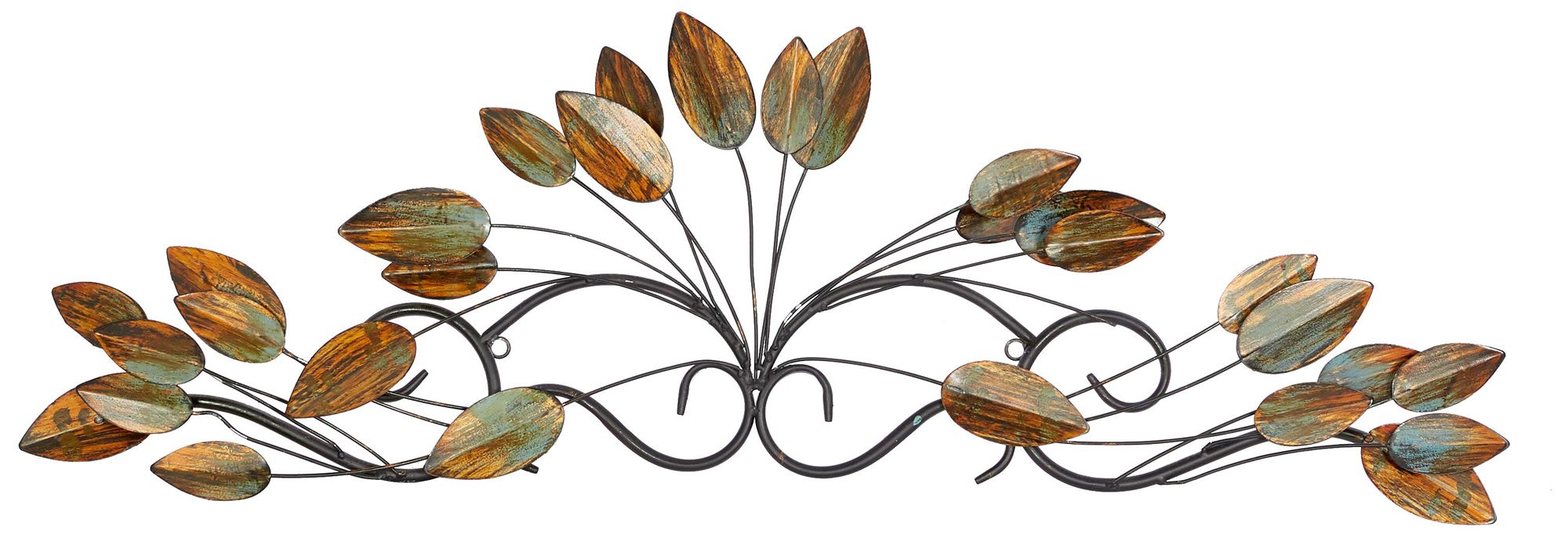 Image 2 Brown Metal Traditional Wall Decor, 34" x 1" x 10"