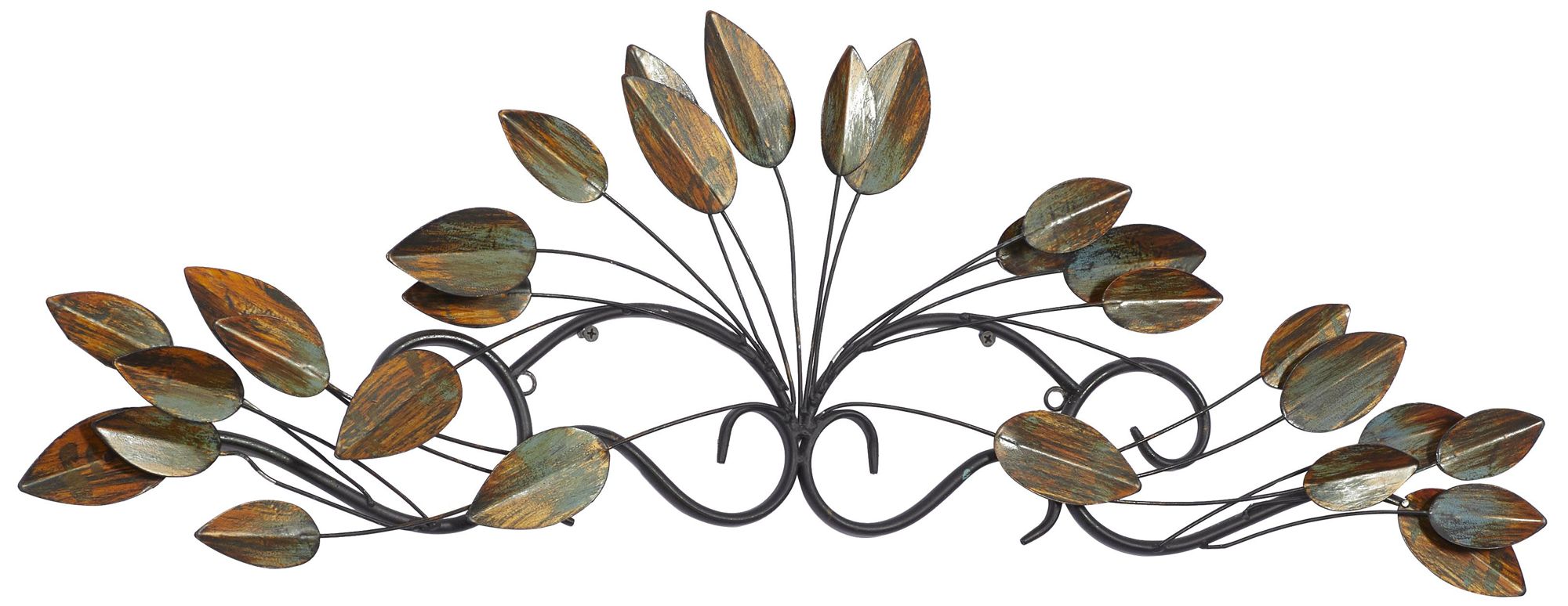 Image 6 Brown Metal Traditional Wall Decor, 34" x 1" x 10" more views