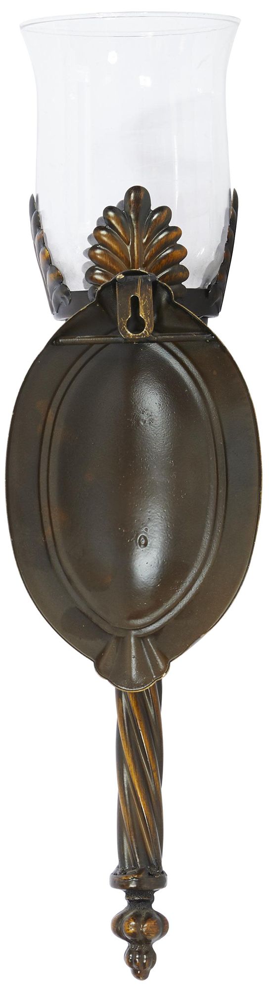 Image 5 Brown Metal Traditional Wall Sconce, 5" x 7" x 18" more views