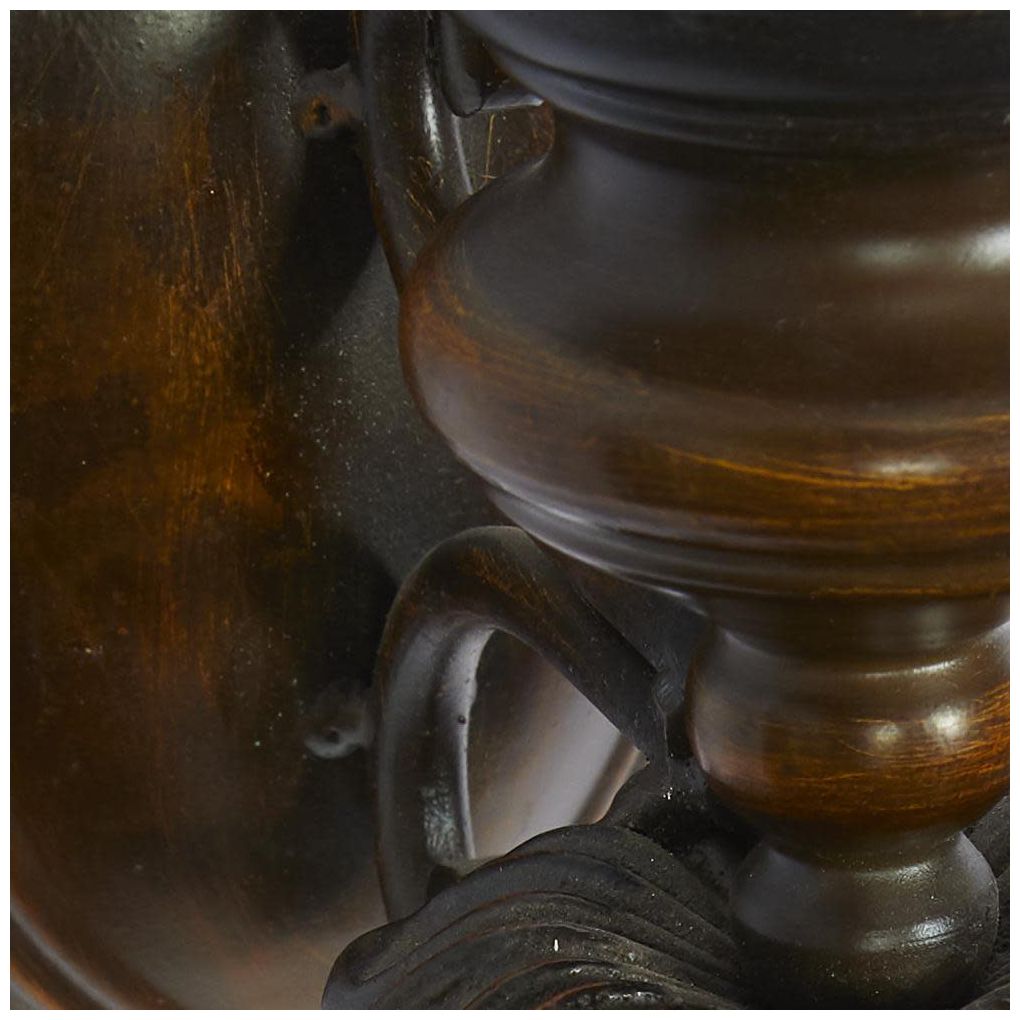 Brown Metal Traditional Wall Sconce, 5" x 7" x 18"