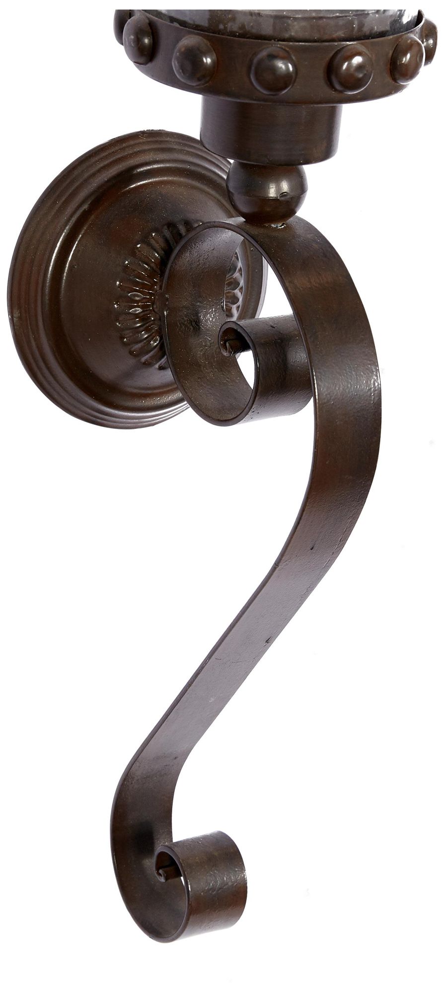 Image 3 Brown Metal Traditional Wall Sconce, 6" x 5" x 20" more views