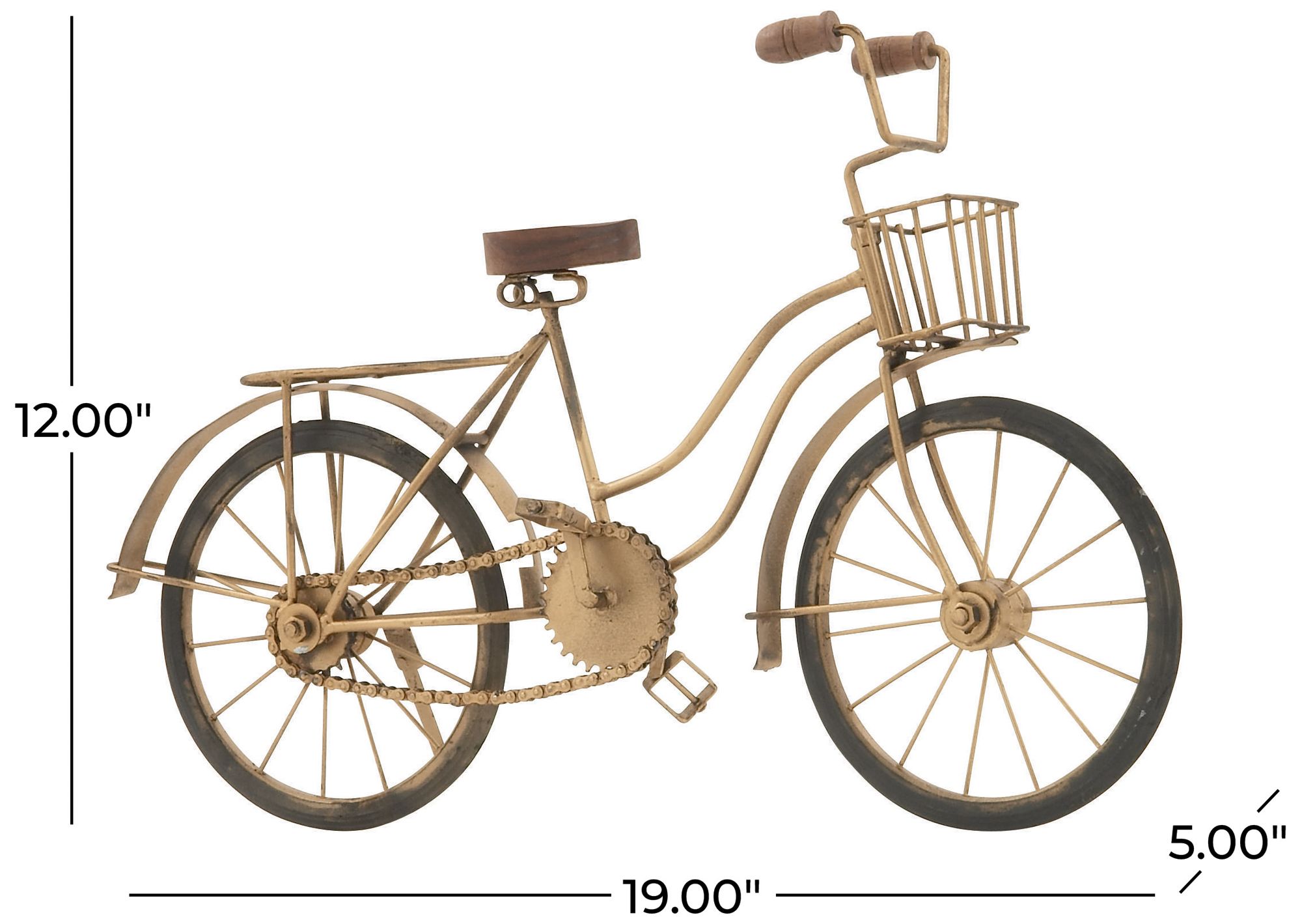 Image 6 Brown Metal Vintage Sculpture, 19" x 5" x 12" more views