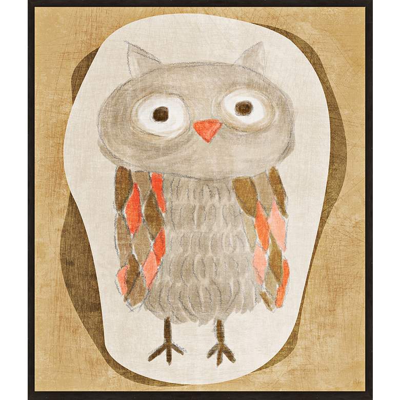 Image 1 Brown Owl 14 1/2 inch High Contemporary Giclee Wall Art