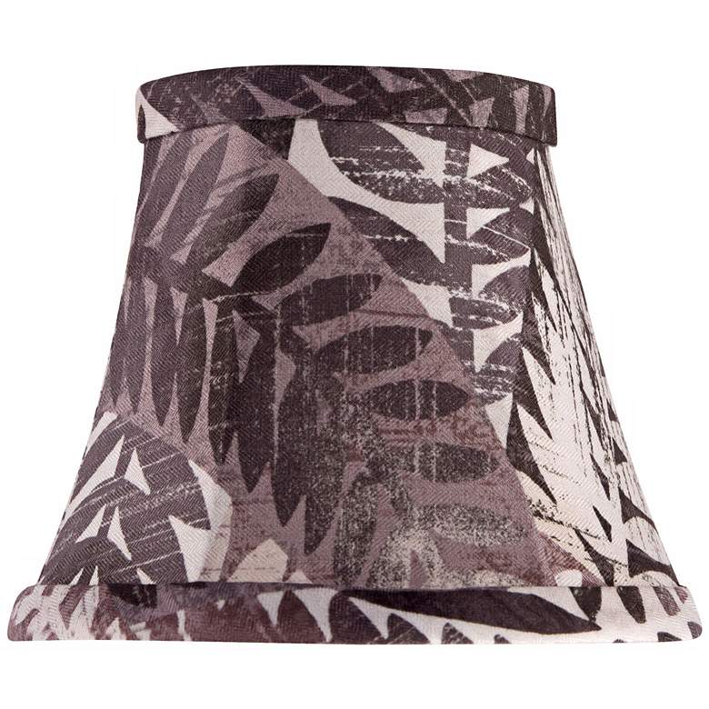 Image 1 Brown Palms Bell Lamp Shade 3.5x6x5 (Clip-On)