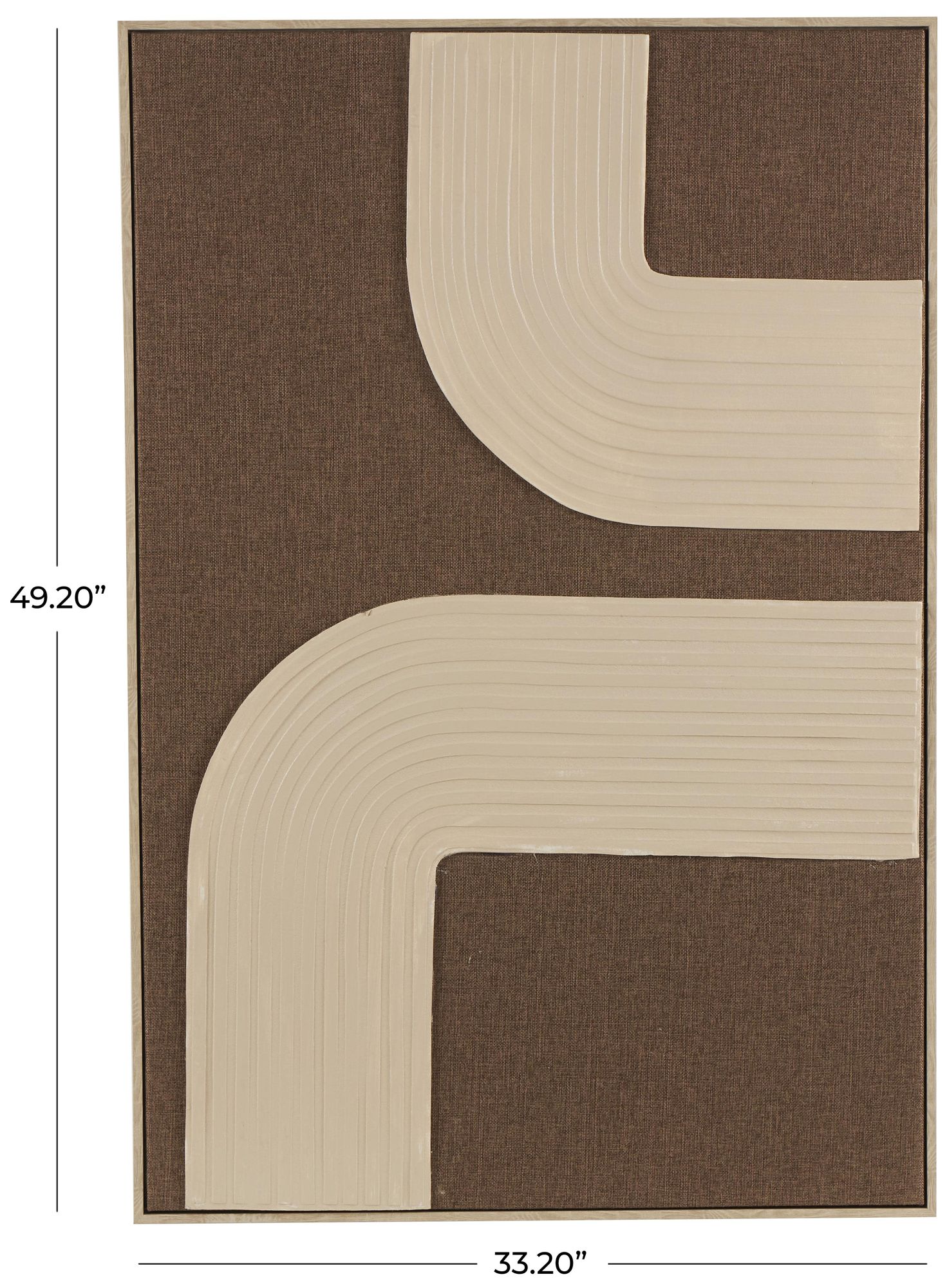 Image 7 Brown Polyester Contemporary Framed Wall Art, 33" x 2" x 49" more views