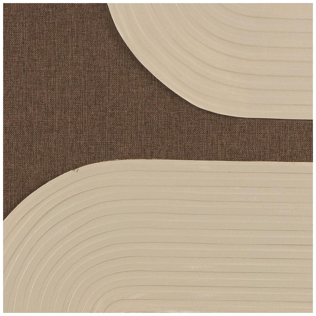 Brown Polyester Contemporary Framed Wall Art, 33" x 2" x 49"