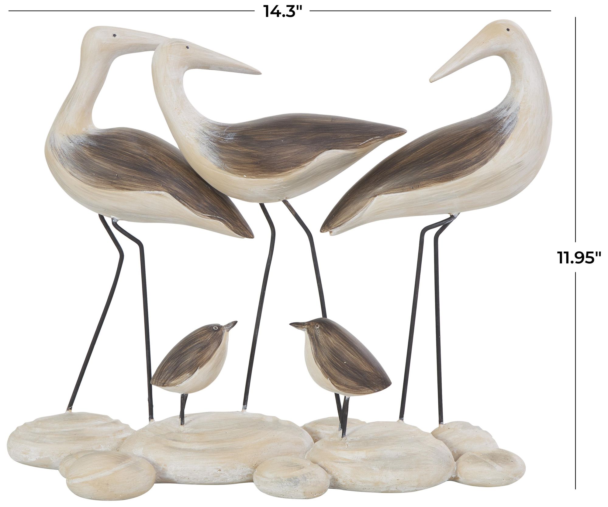 Image 7 Brown Polyresin Coastal Sculpture, 14" x 5" x 12" more views