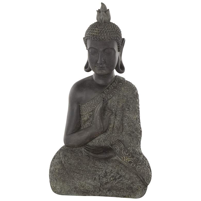 Image 1 Brown Polystone Bohemian Sculpture, 11" x 7" x 21"
