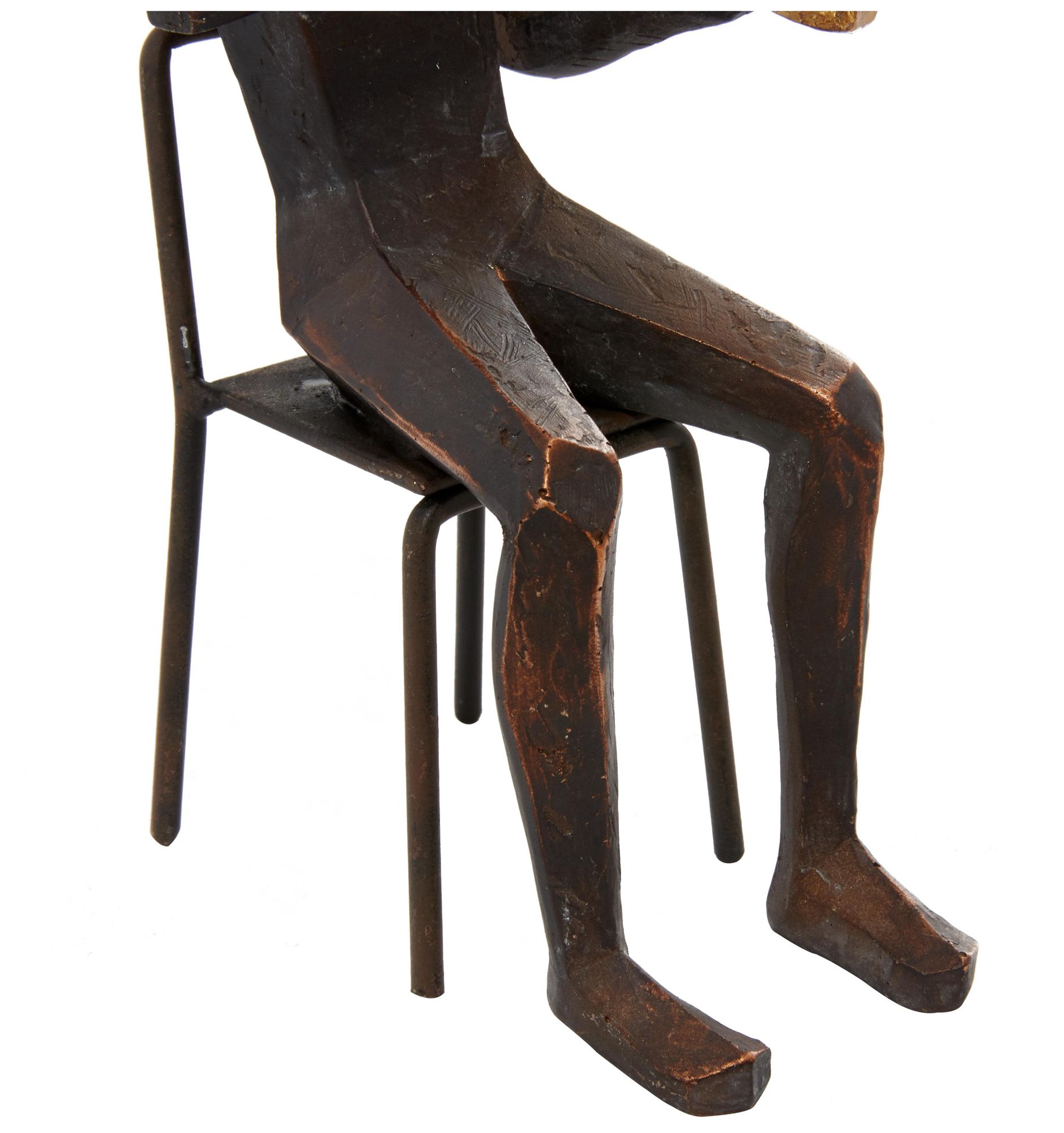 Image 3 Brown Polystone Modern Sculpture, S/4 5"W, 8"H more views