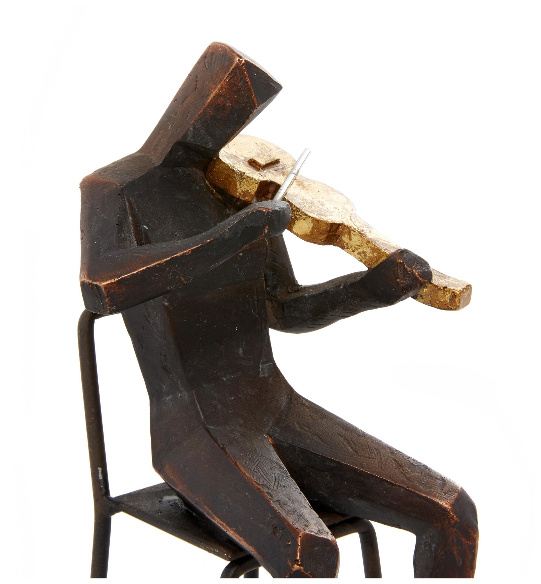 Image 4 Brown Polystone Modern Sculpture, S/4 5"W, 8"H more views