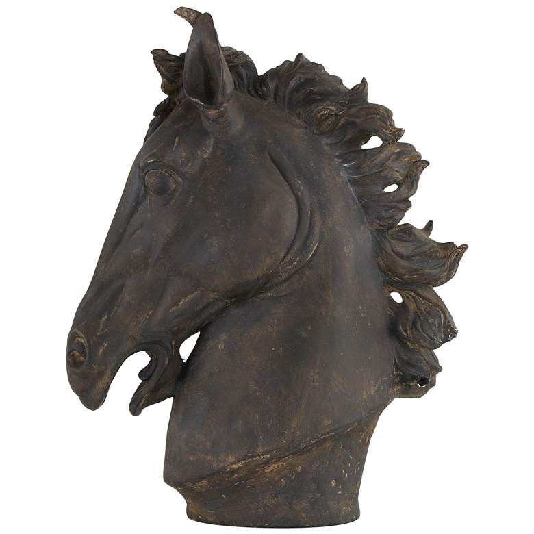 Image 1 Brown Polystone Traditional Sculpture, 22" x 7" x 25"