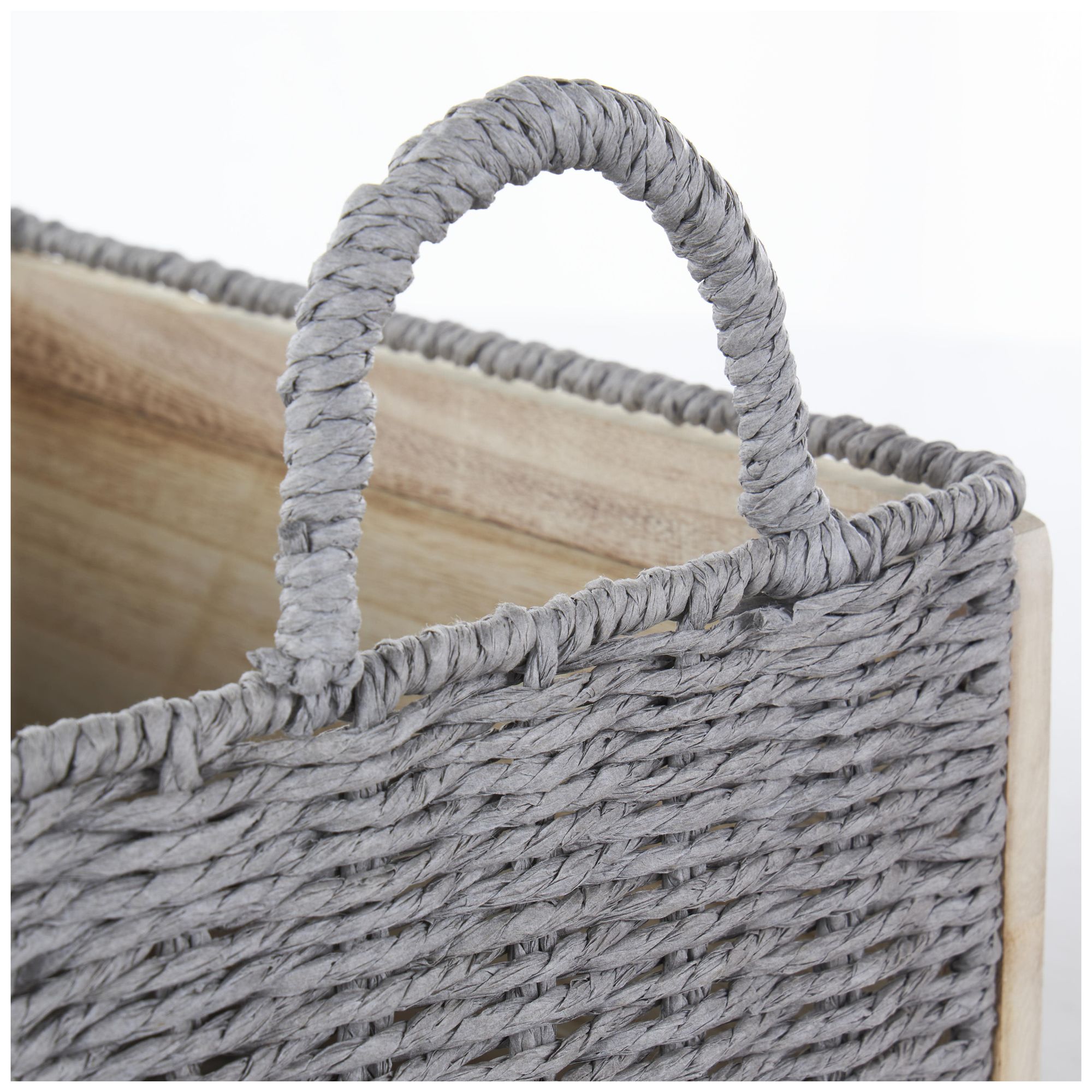 Image 4 Brown Rattan Natural Storage Basket, S/3 14, 13, 10"W more views