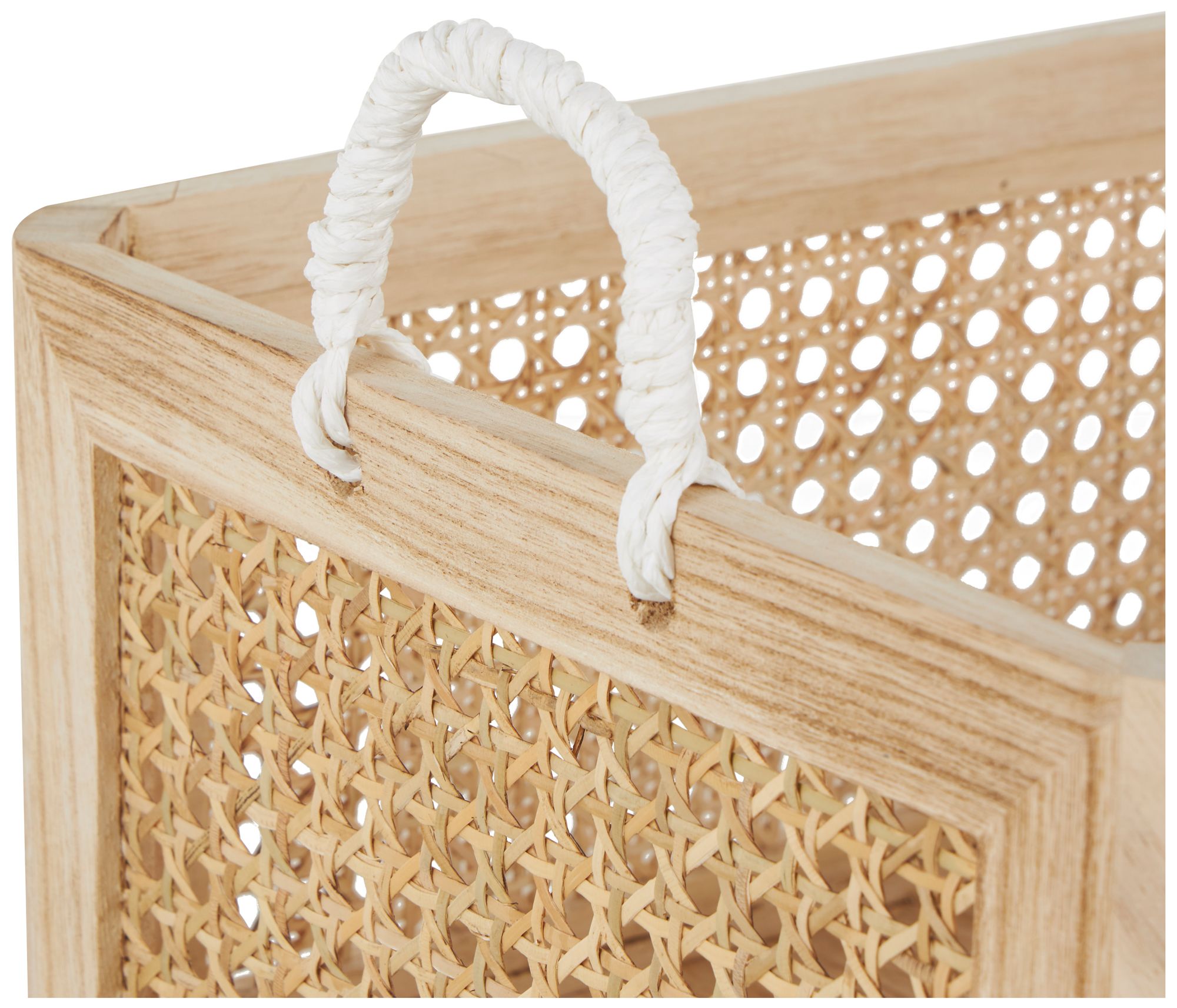 Image 3 Brown Rattan Natural Storage Basket, S/3 16", 15", 13"W more views